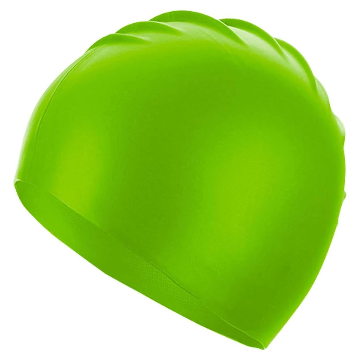 Gorro de Natación DOOVID Unisex Verde Hierba Silicona Impermeable