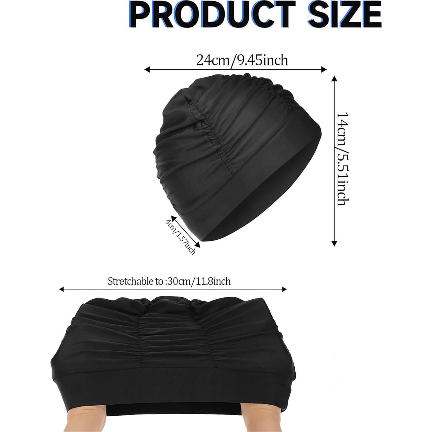 Gorro de Natación KYKUSS para Mujeres - Diseño Elegante Negro