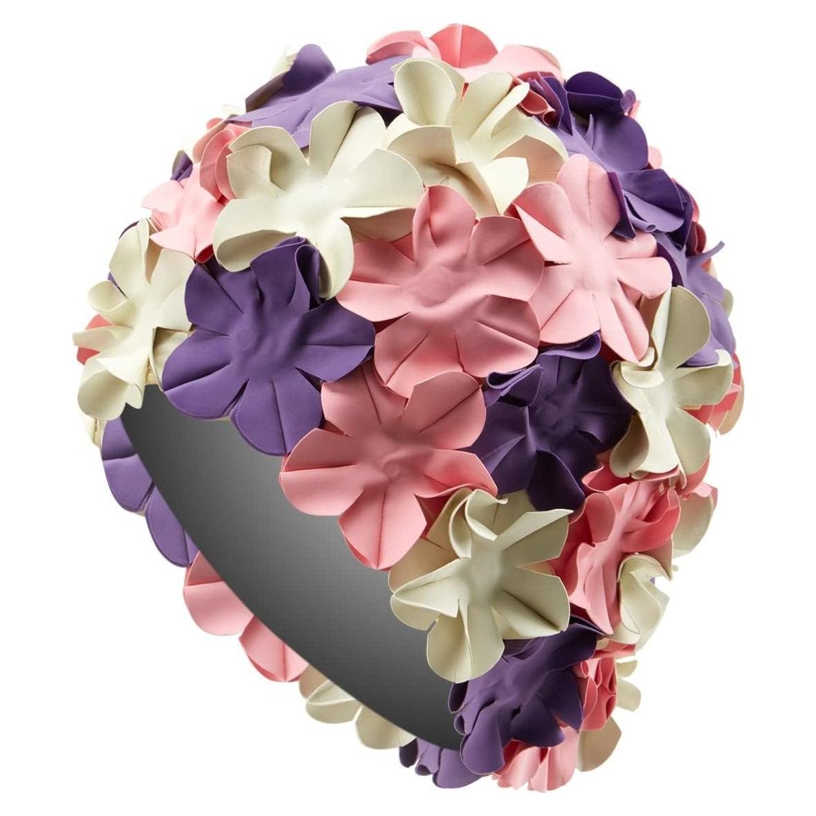 Gorro de Natación Sporti Flower para Mujeres - Caucho Resistente