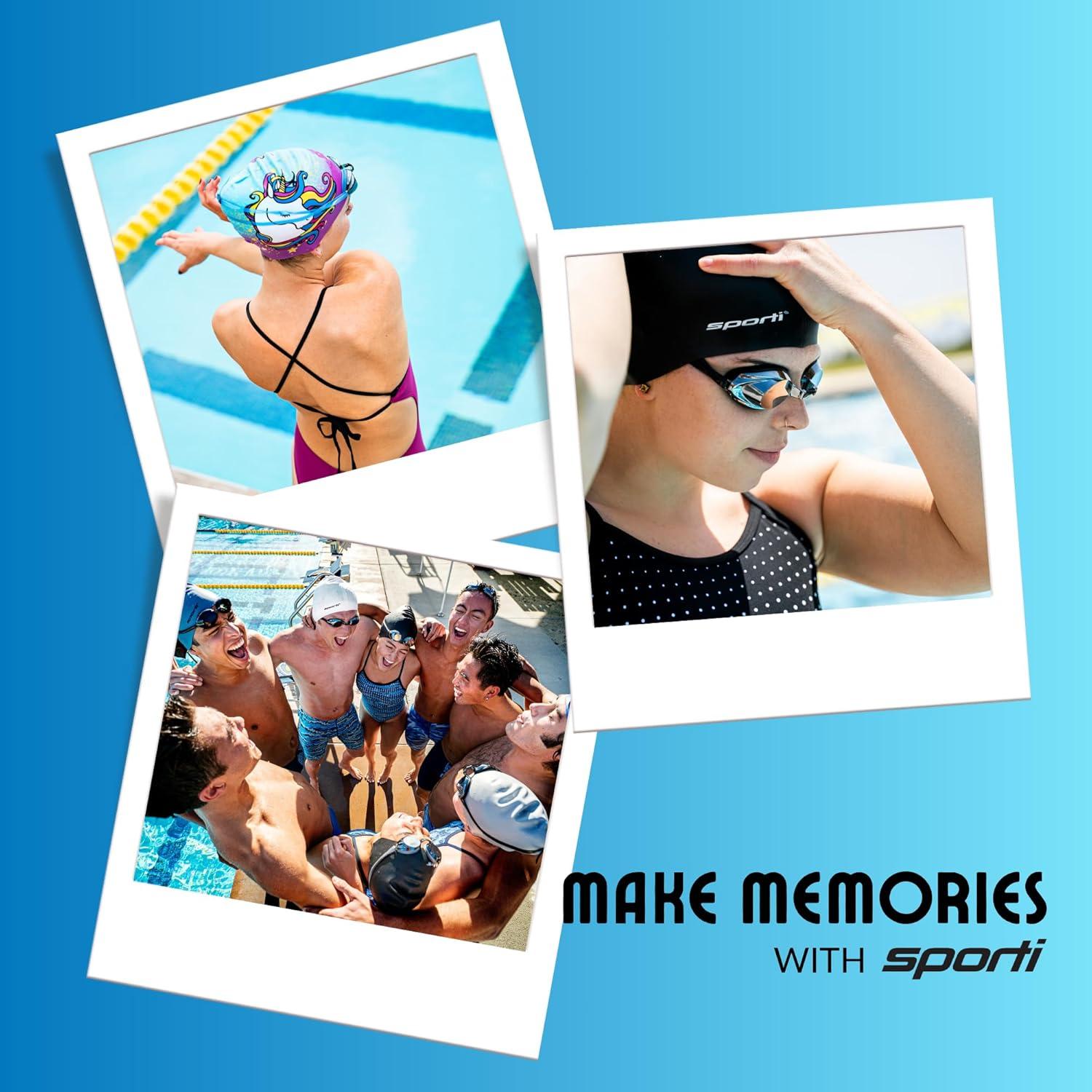 Gorro de Natación Sporti Flower para Mujeres - Caucho Resistente