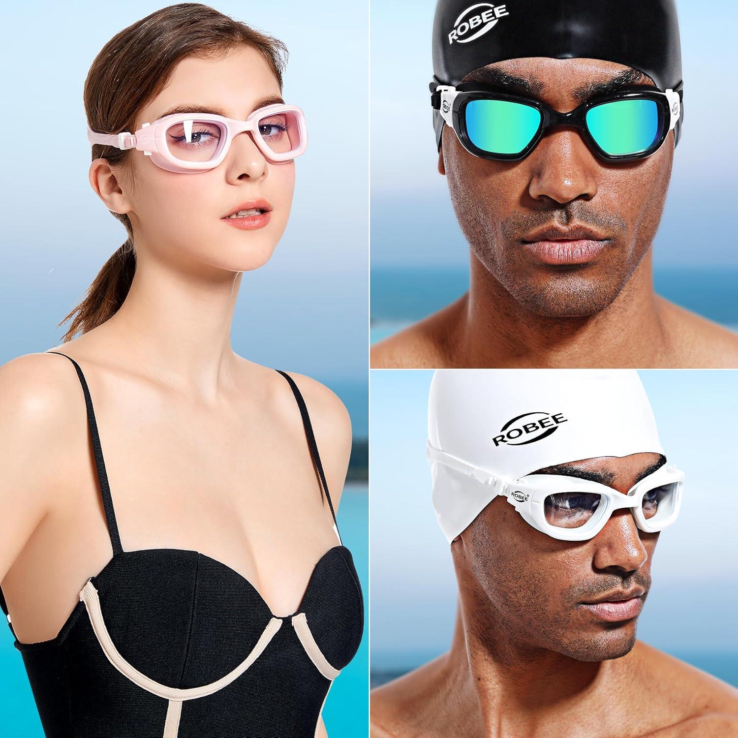 Gafas de natación Robee G1-c1 con gorro y estuche - Adultos