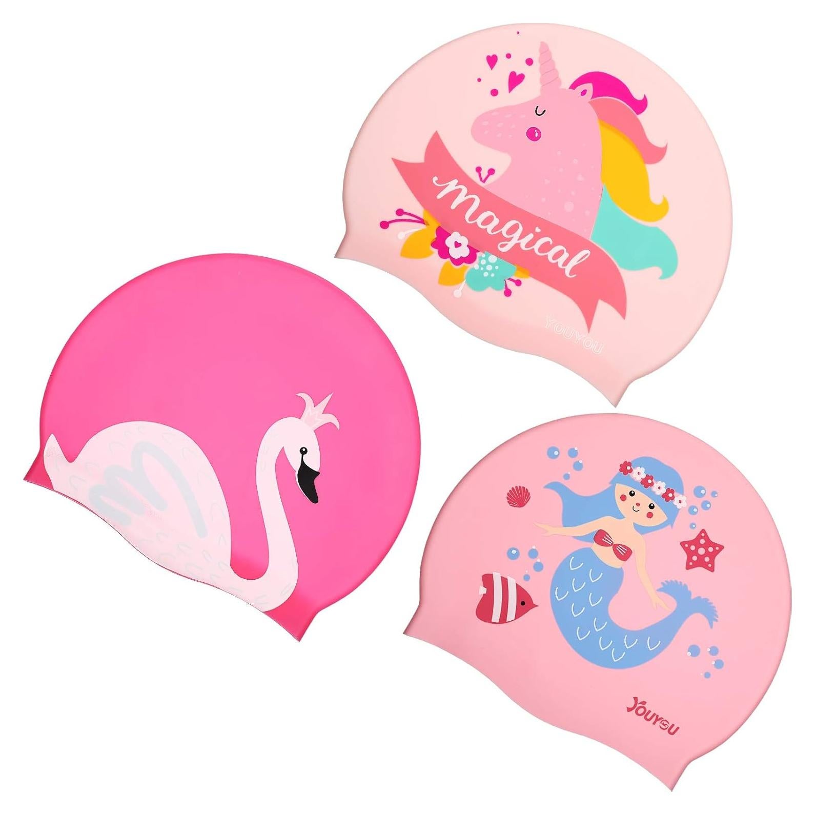 Gorras de Baño para Niños Syhood - 3 Pcs Silicona Colorida