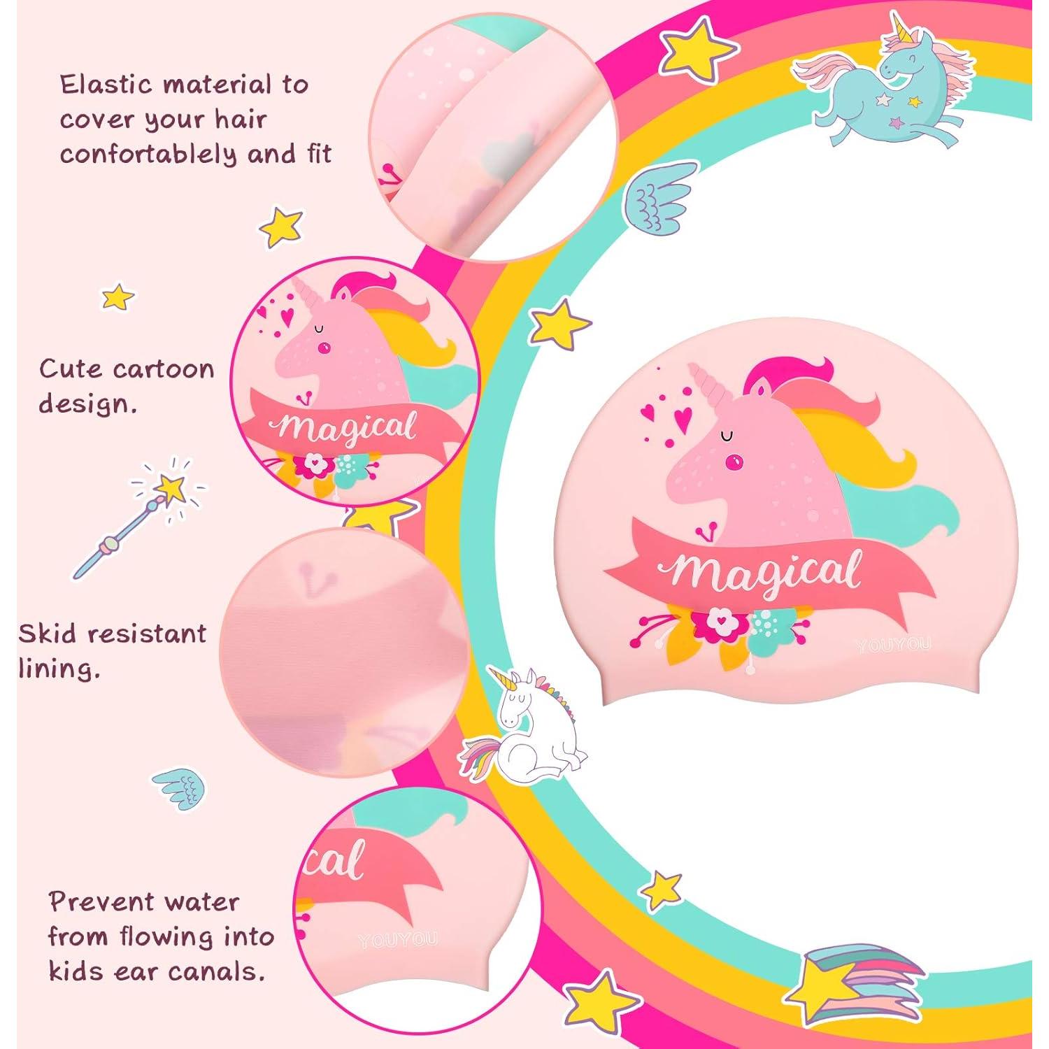 Gorras de Baño para Niños Syhood - 3 Pcs Silicona Colorida