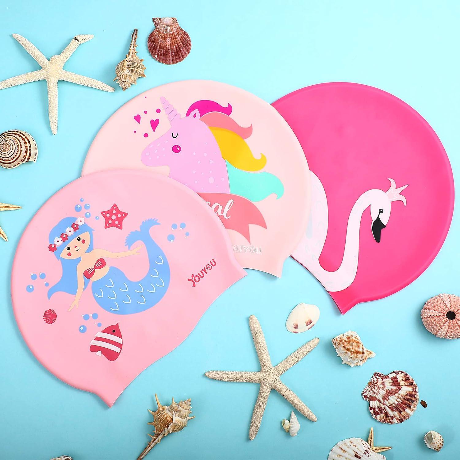 Gorras de Baño para Niños Syhood - 3 Pcs Silicona Colorida