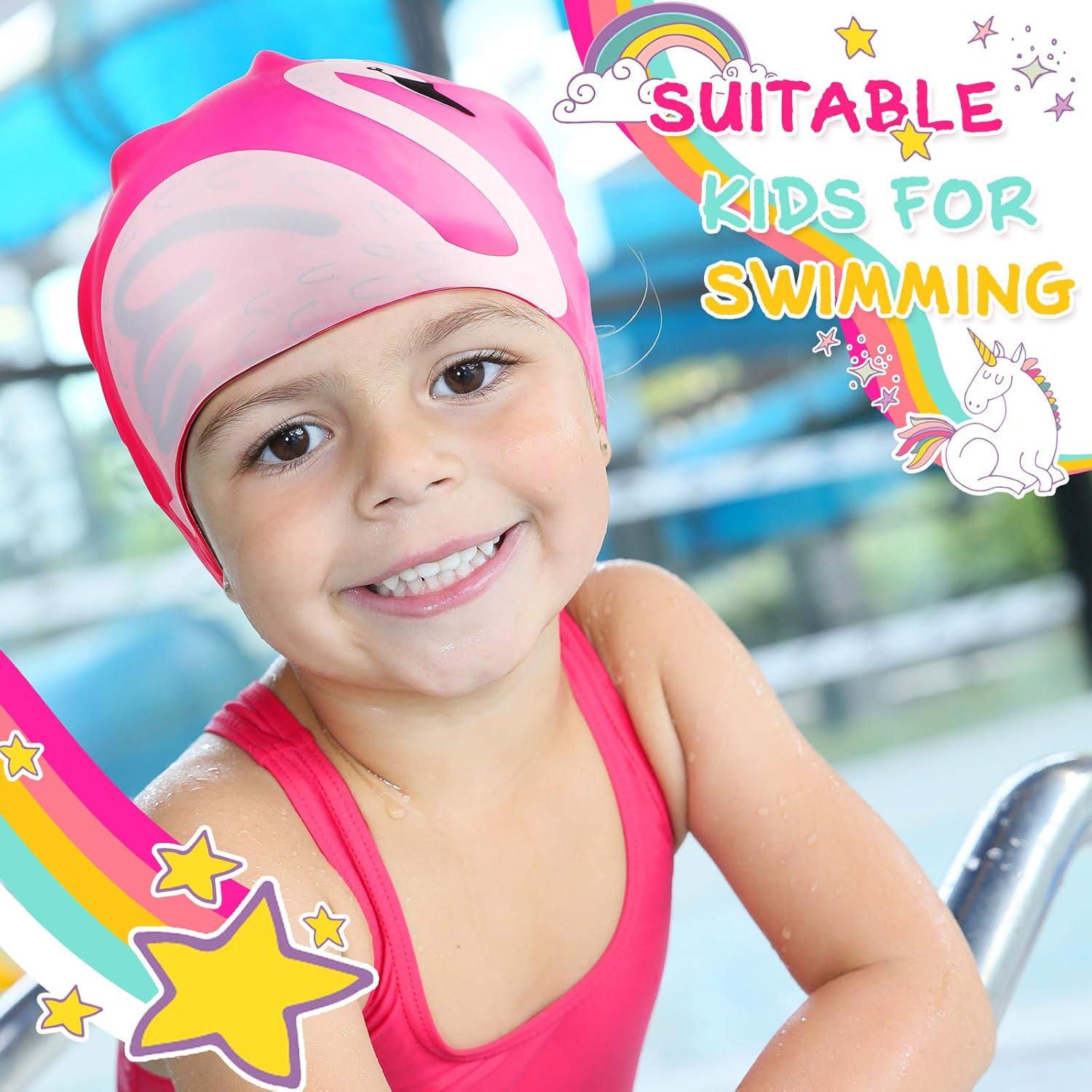 Gorras de Baño para Niños Syhood - 3 Pcs Silicona Colorida