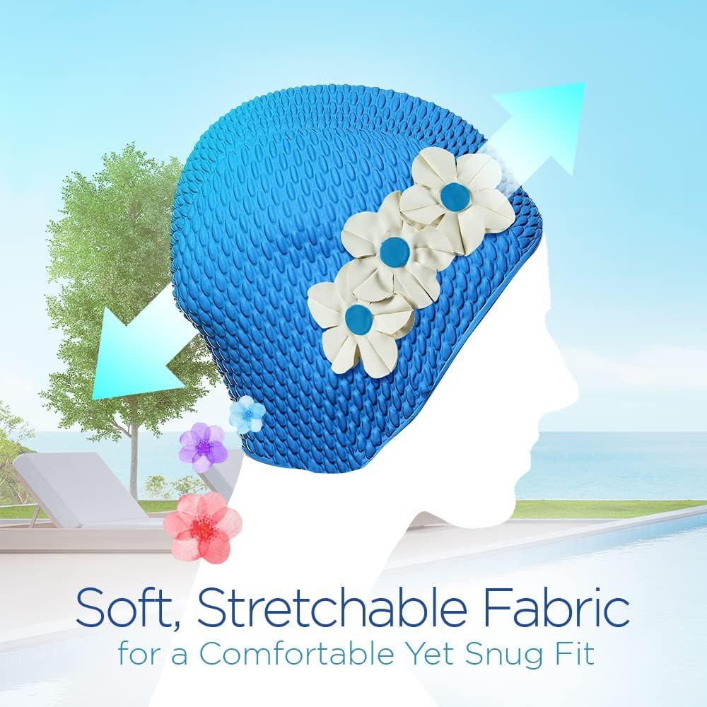 Gorro de Natación de Láttex para Mujeres BeeMo - Estilo Floral