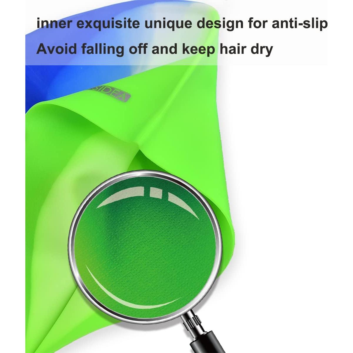 Gorros de Natación de Silicona Vsidea - 2 Paquetes para Adultos