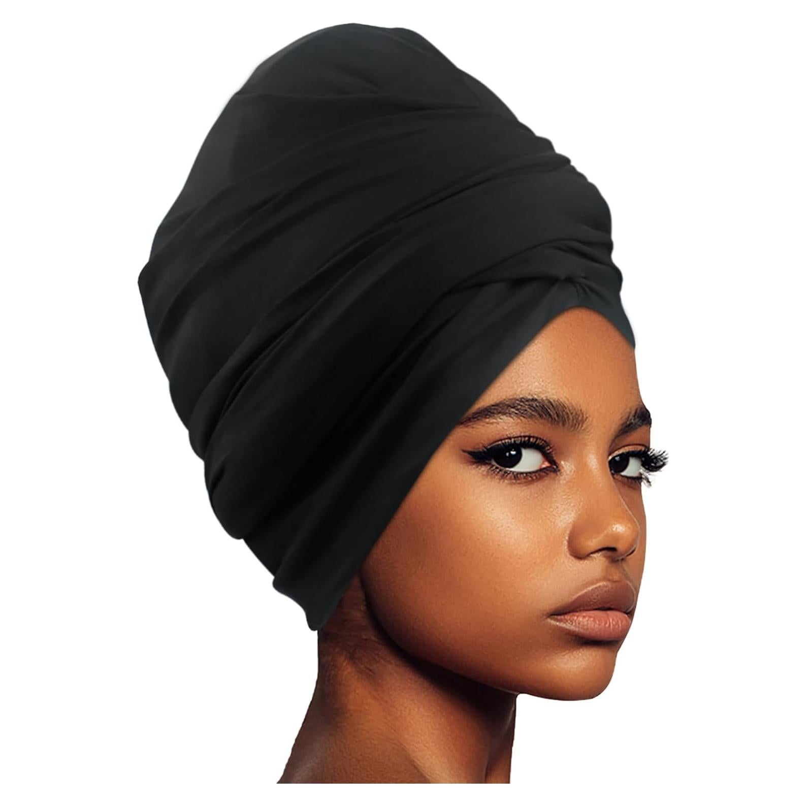 Gorro de Nadar Babalet Turbante Grande Impermeable Negro