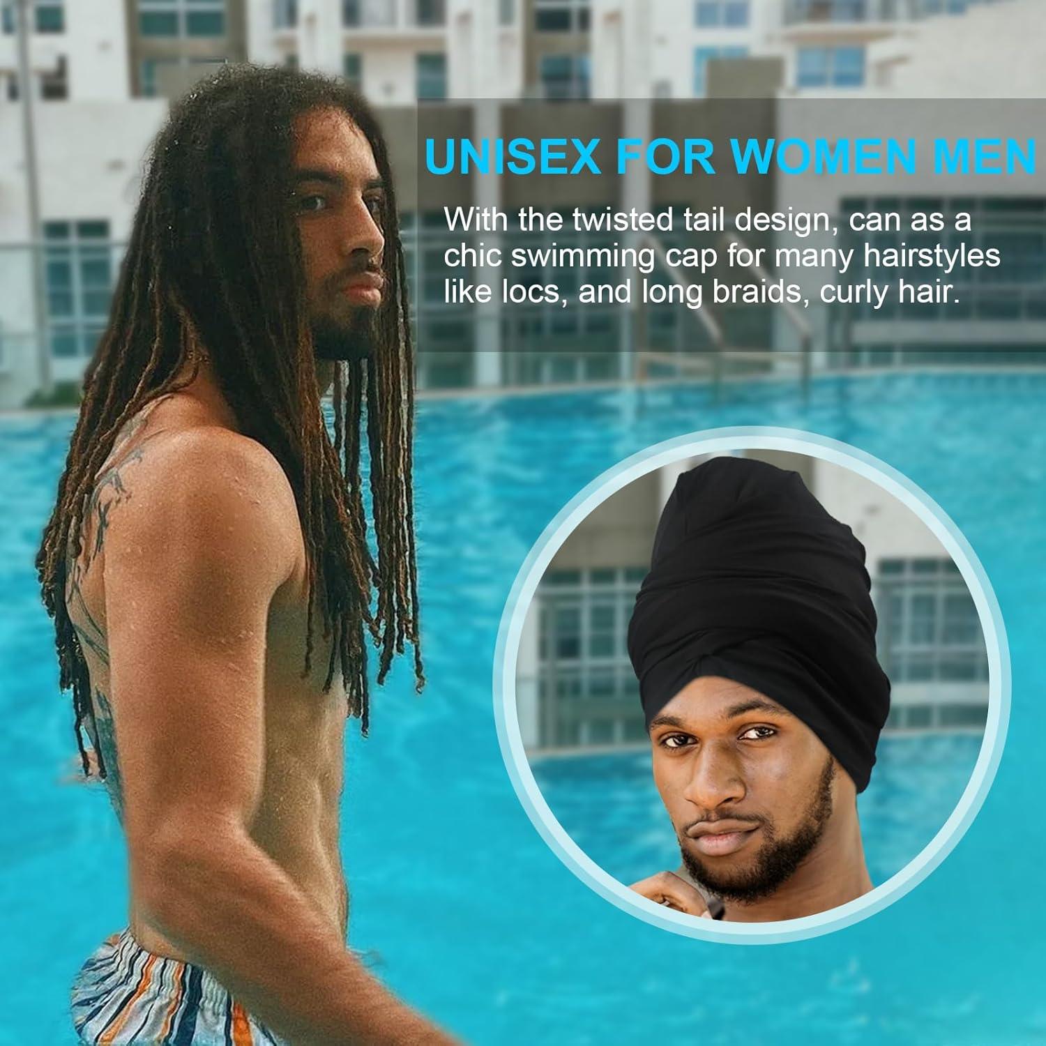 Gorro de Nadar Babalet Turbante Grande Impermeable Negro