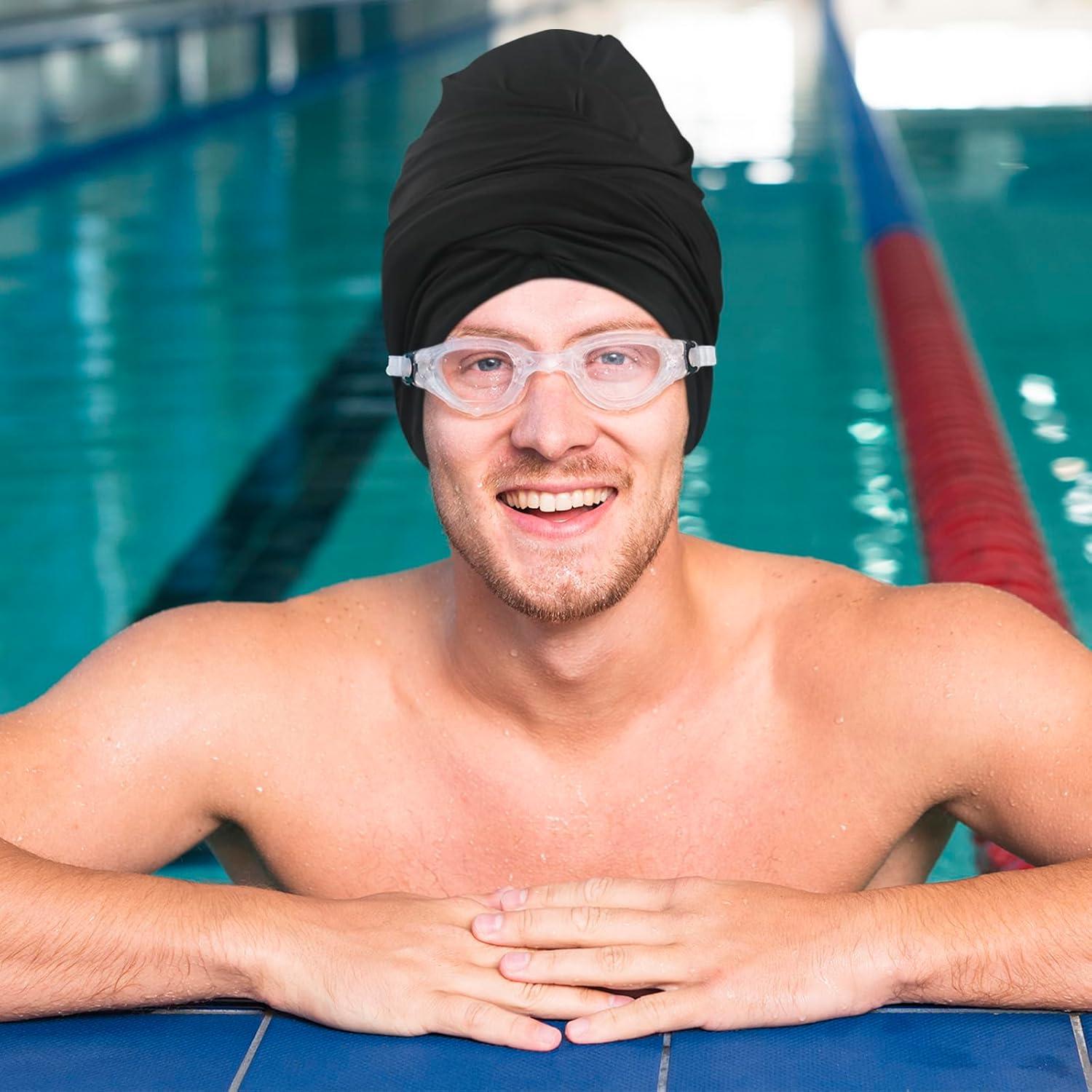 Gorro de Nadar Babalet Turbante Grande Impermeable Negro