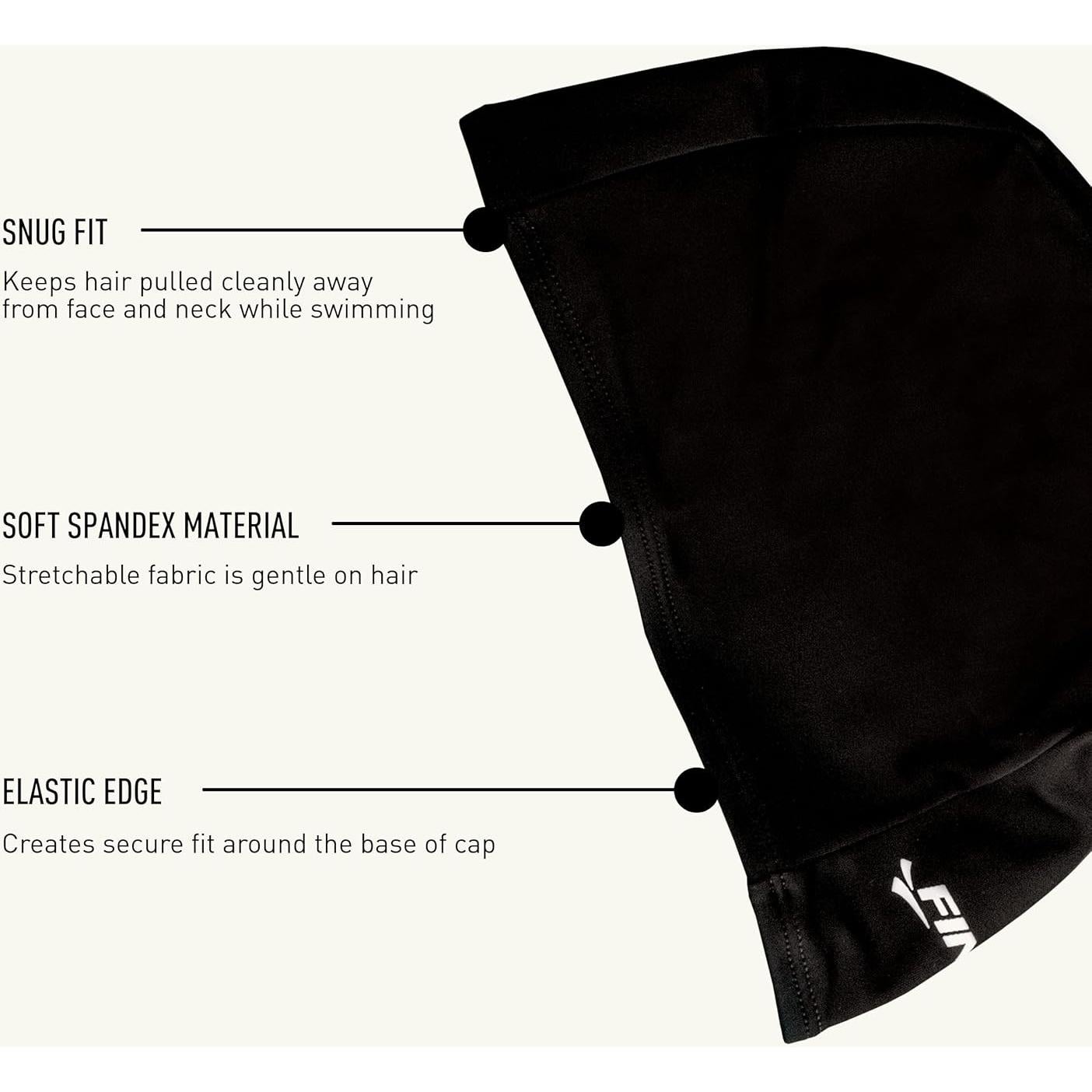 Gorro de natación FINIS de spandex unisex - Ajuste cómodo