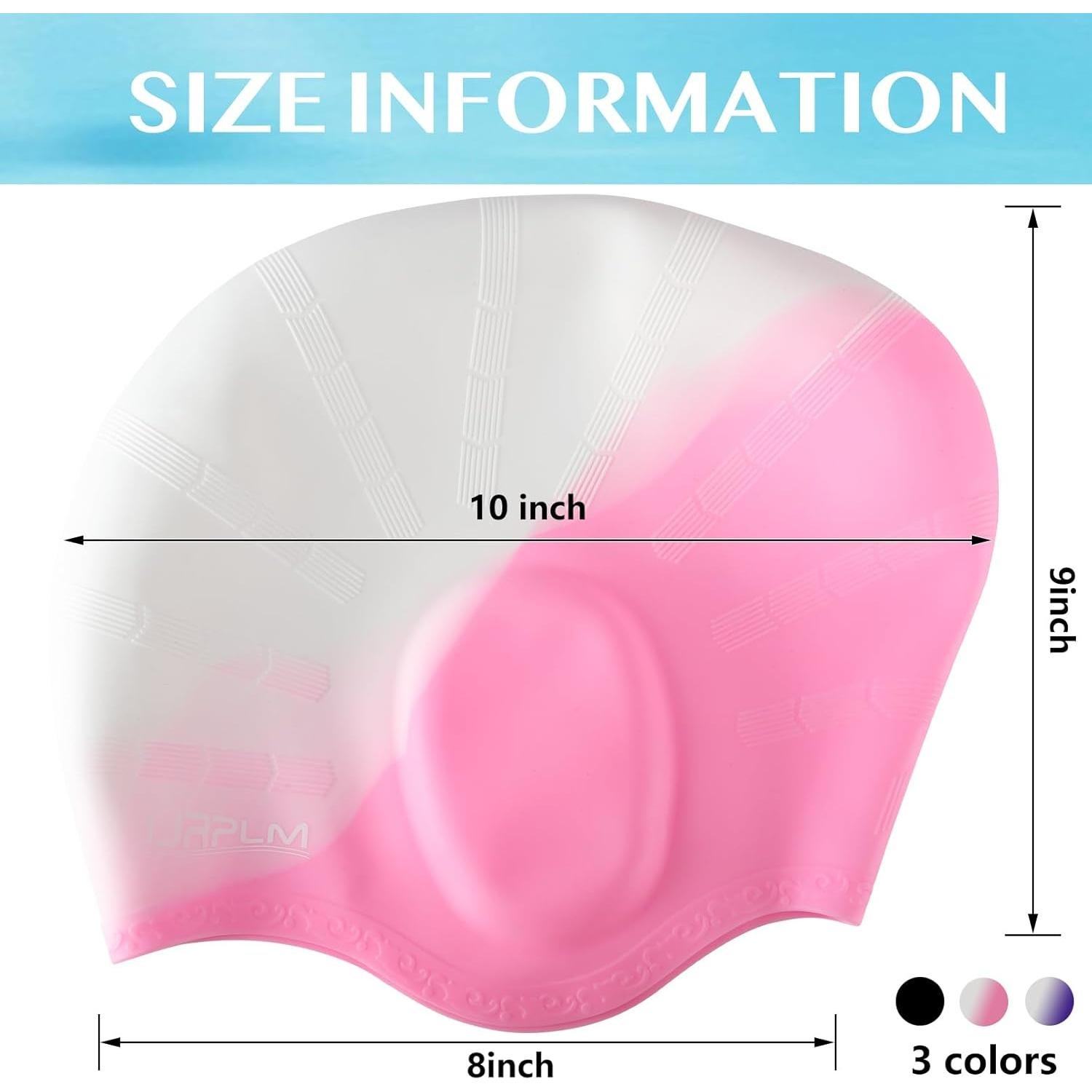 Gorro de Natación IJRPLM para Cabello Largo de Silicona