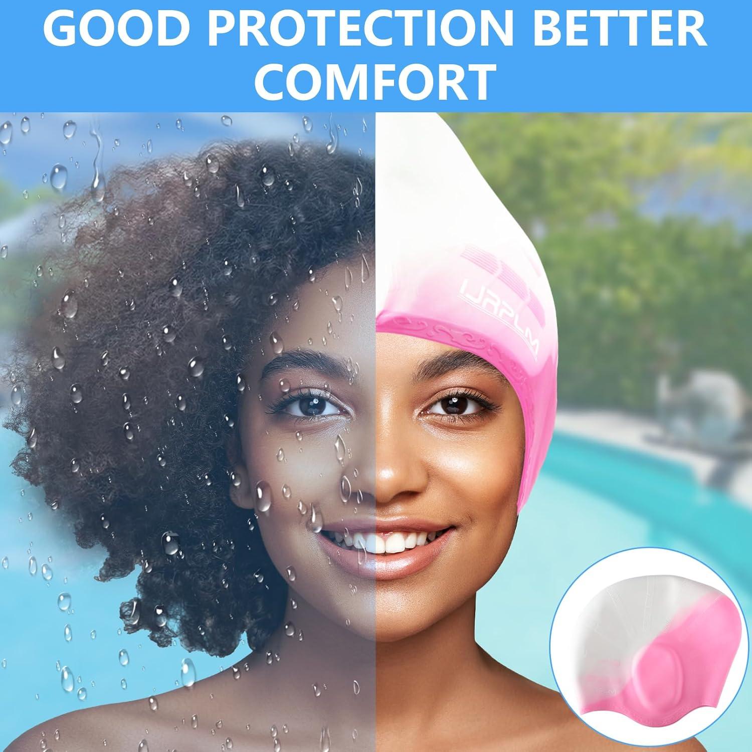 Gorro de Natación IJRPLM para Cabello Largo de Silicona