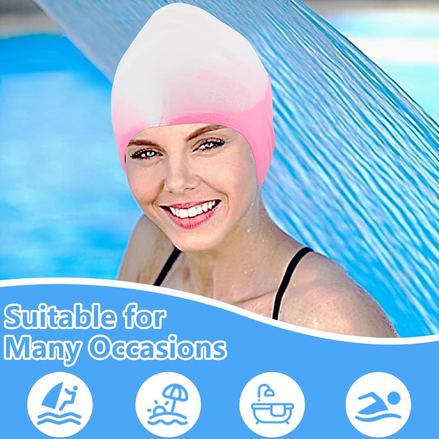 Gorro de Natación IJRPLM para Cabello Largo de Silicona
