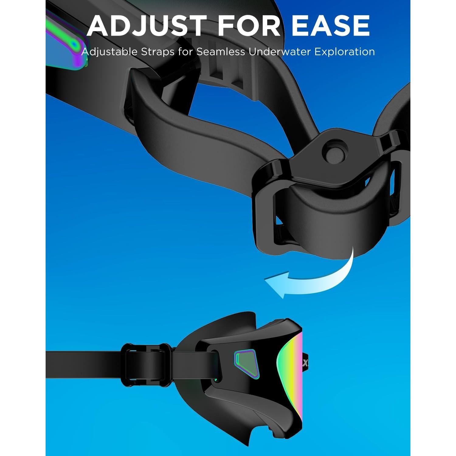 Set Gafas de Natación XDX con Gorro Silicona Rosa Brillante