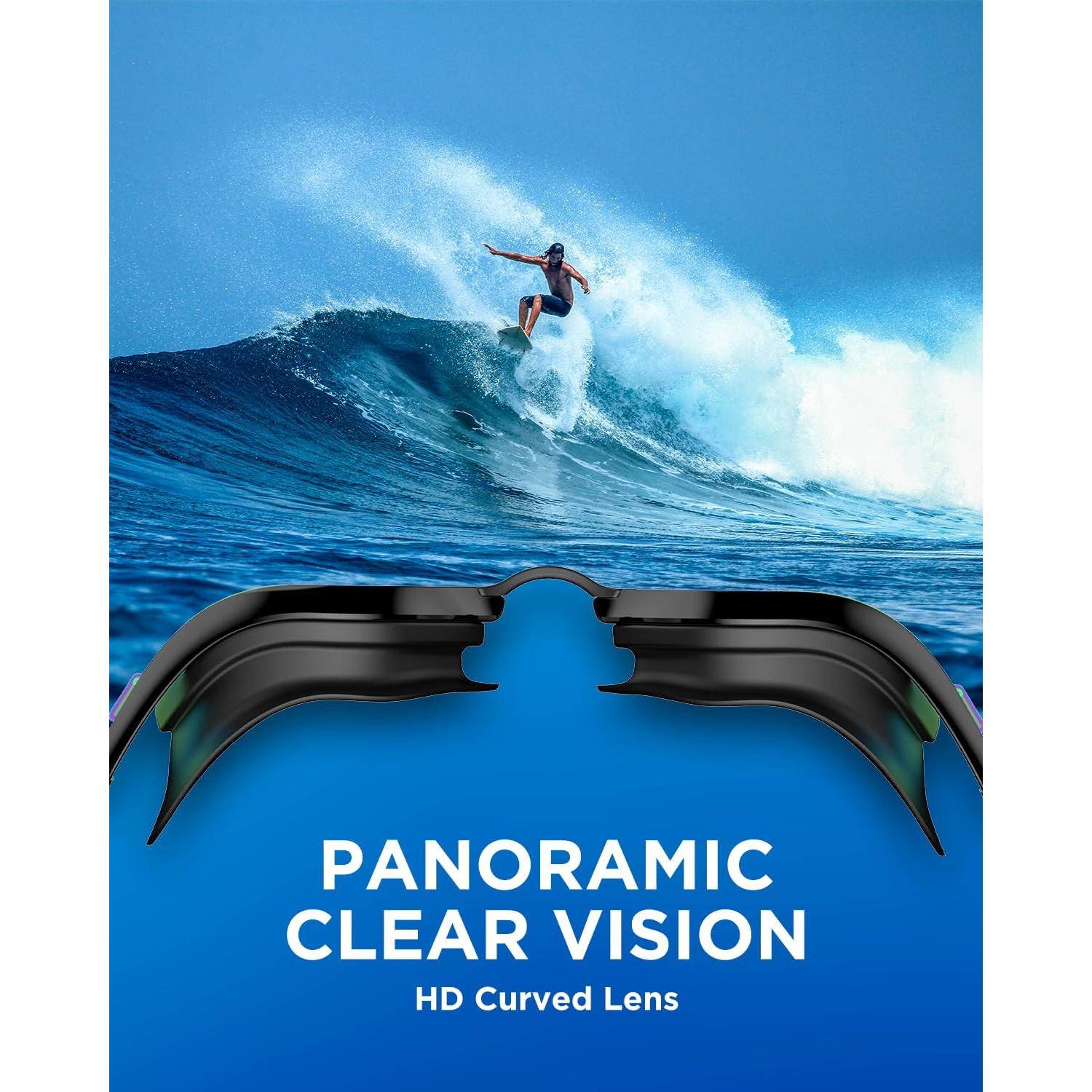 Set Gafas de Natación XDX con Gorro Silicona Rosa Brillante