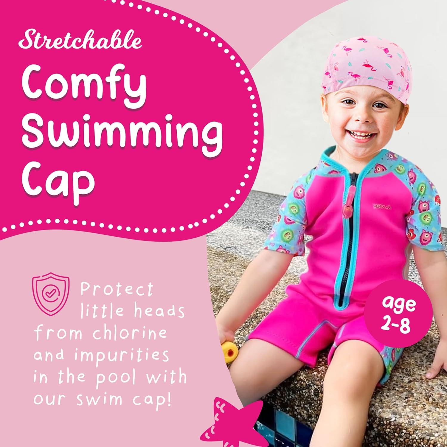 Gorro de natación Cheekaaboo para niños 2-8 años rosa