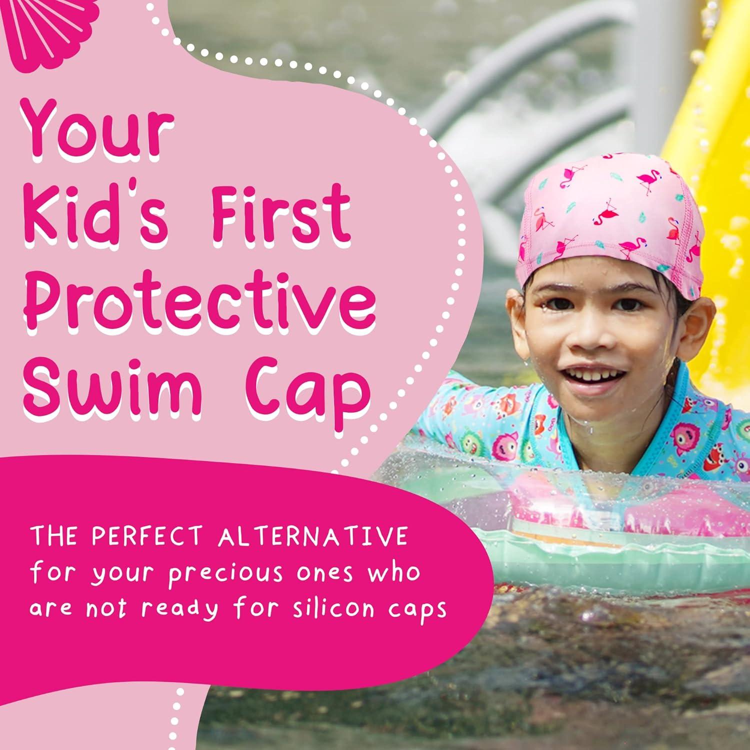 Gorro de natación Cheekaaboo para niños 2-8 años rosa