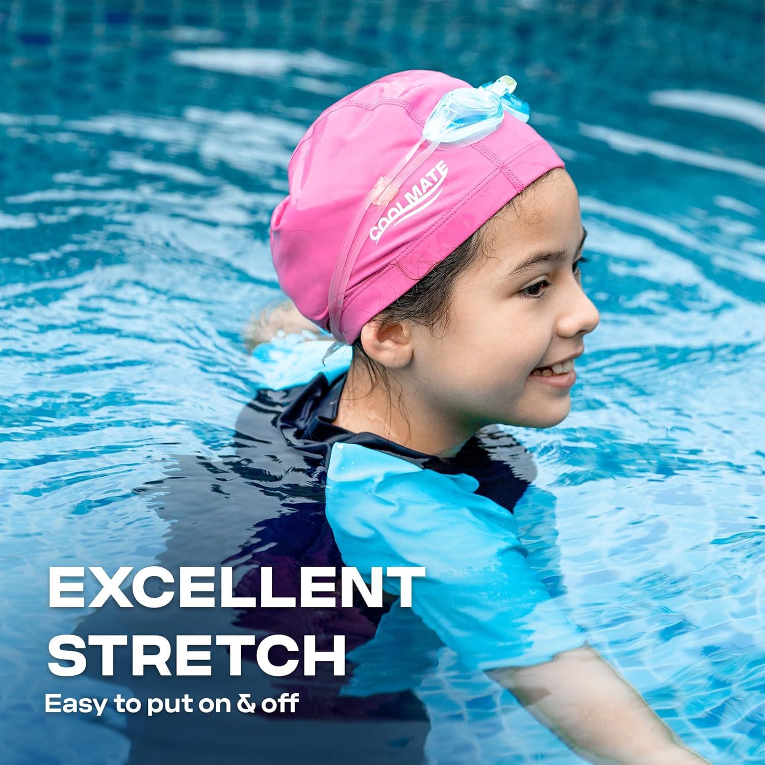 Gorro de Natación COOLMATE Rosa Oscuro 2XS Impermeable