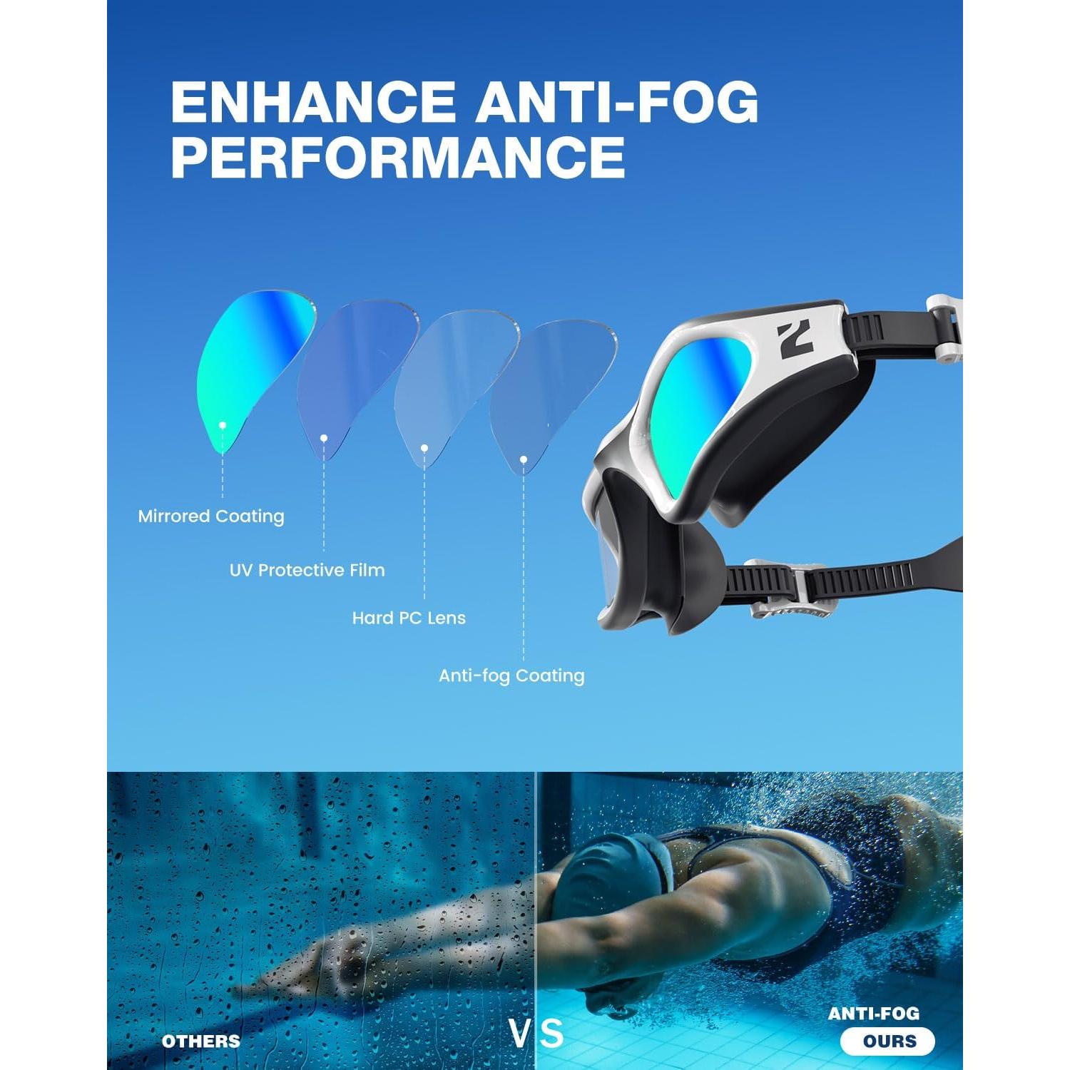 Gafas de natación ZIONOR G1 Lite con gorro y bolsa - Unisex