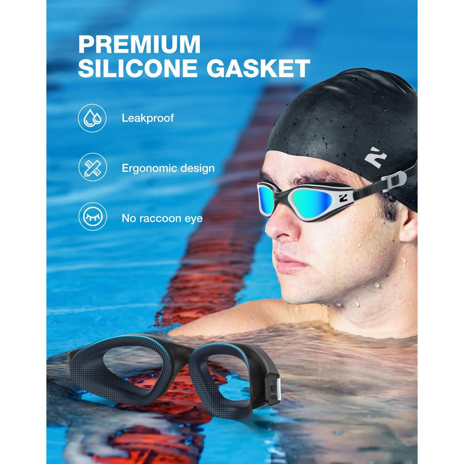 Gafas de natación ZIONOR G1 Lite con gorro y bolsa - Unisex