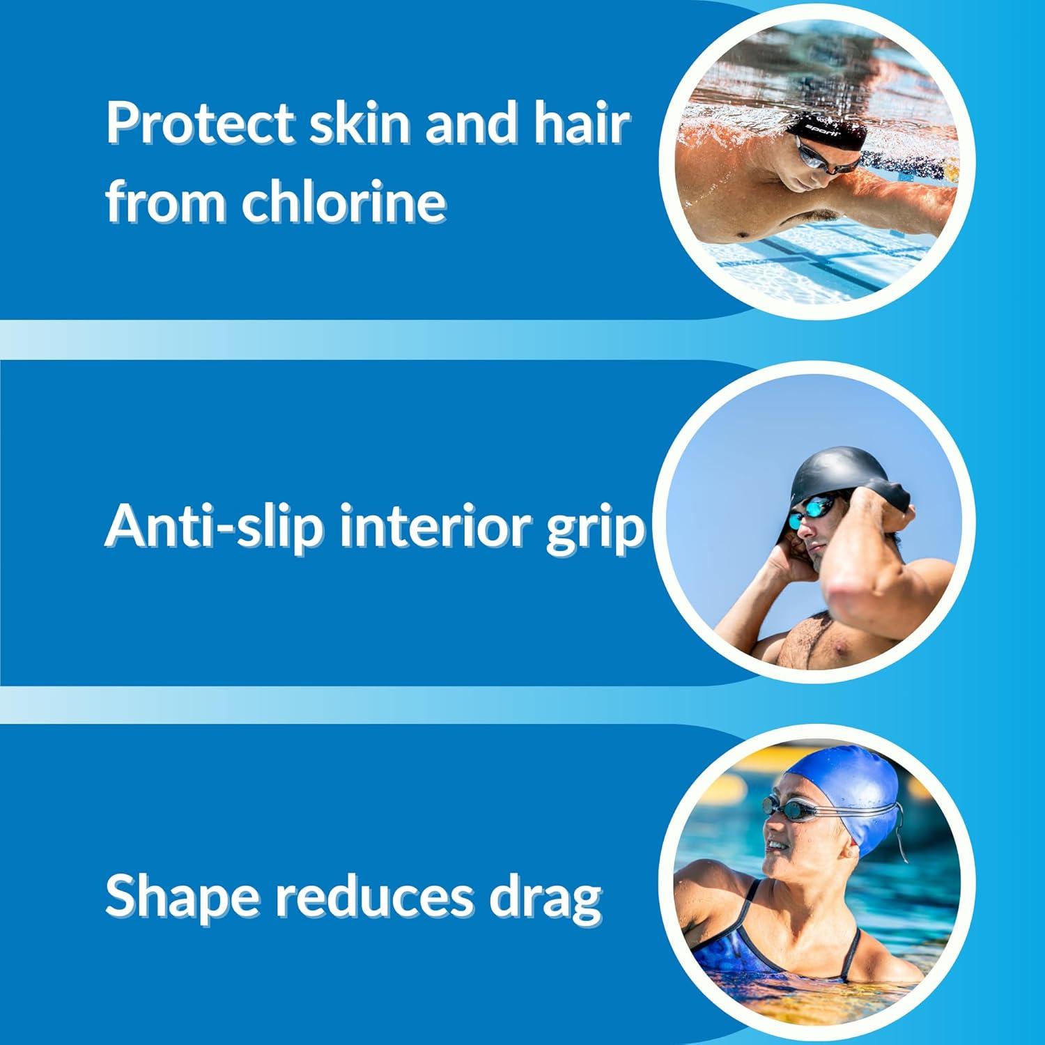 Gorro de Natación Sporti Bubble Unisex Marfil de Láttex