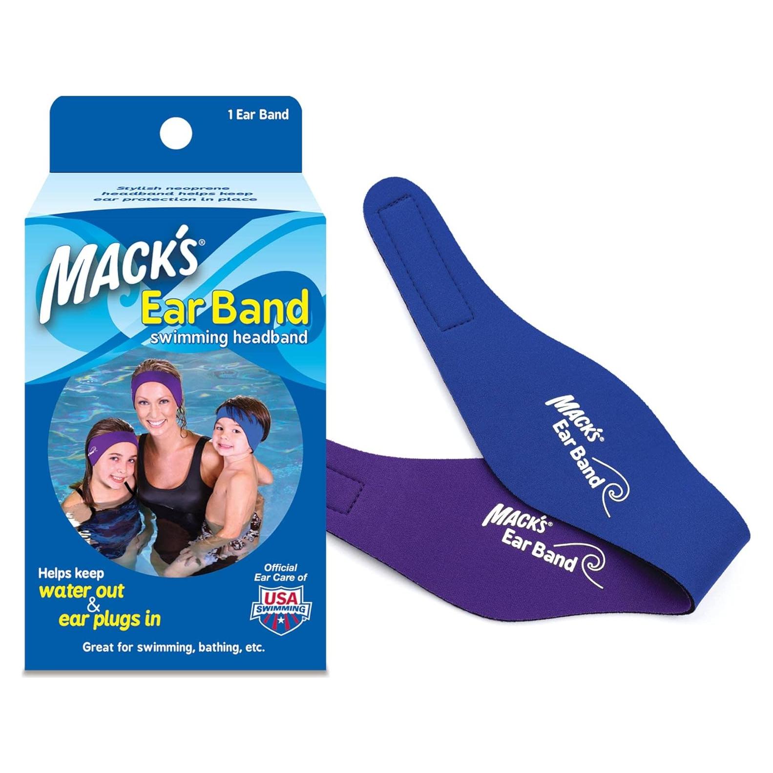 Cinta para Nadar Mack's - Neopreno Ajustable Azul/Púrpura