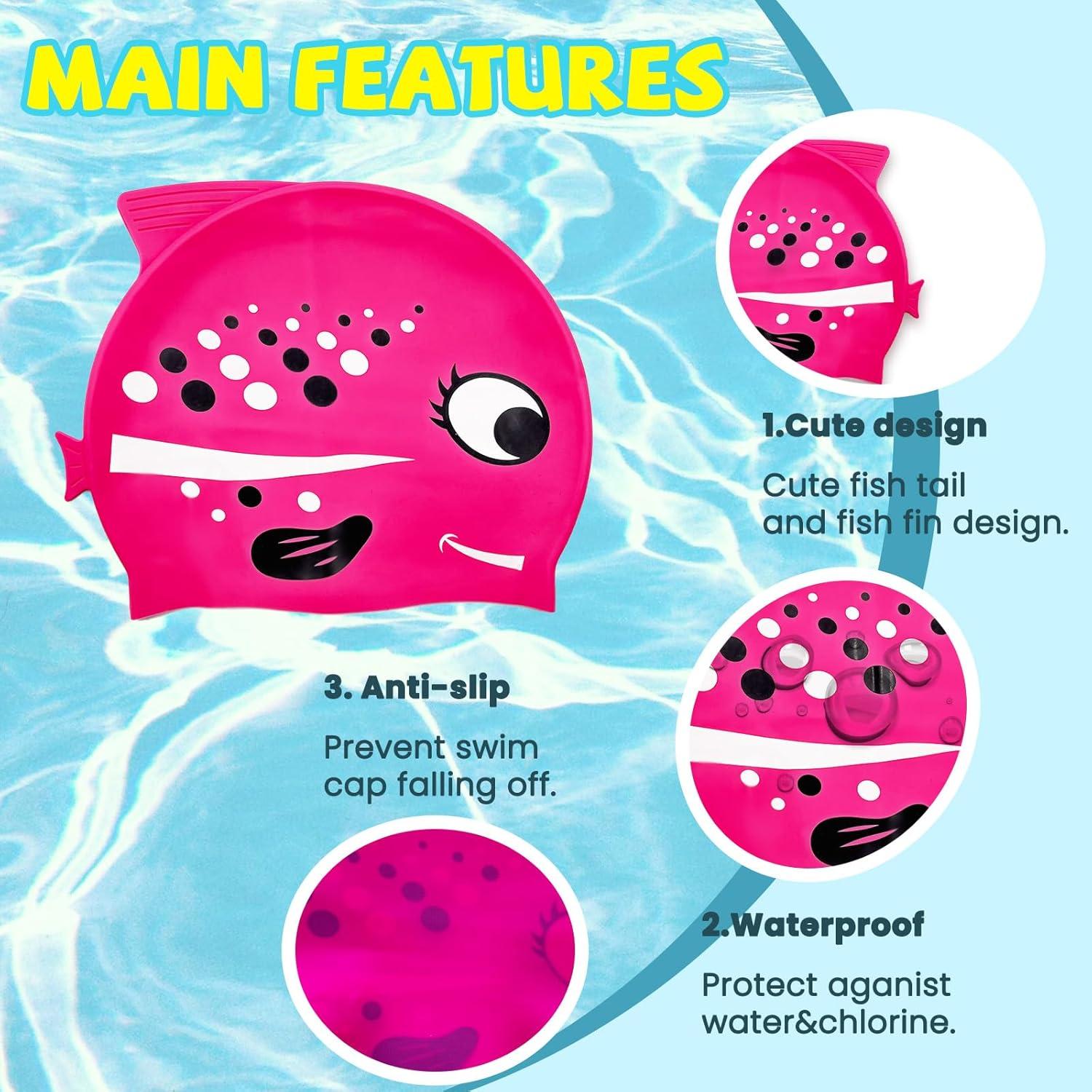 Gorro de natación para niños ZHAZHANIU silicona hipoalergénica