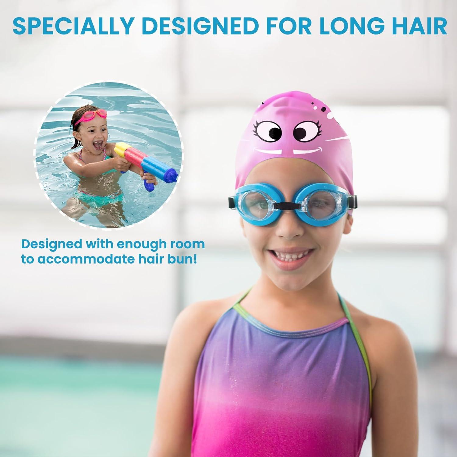 Gorro de natación para niños ZHAZHANIU silicona hipoalergénica