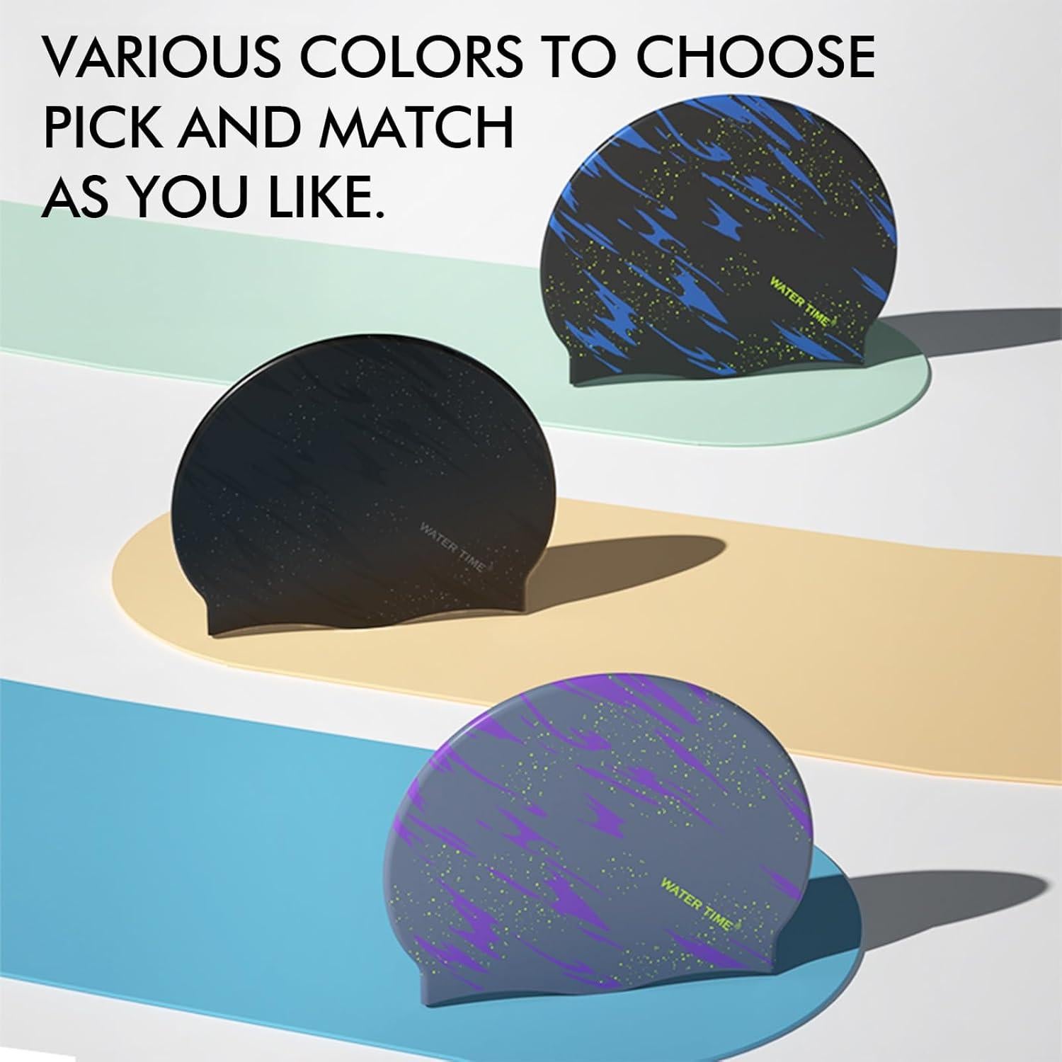 Gorro de Natación WATERTIME Silicona Azul Unisex