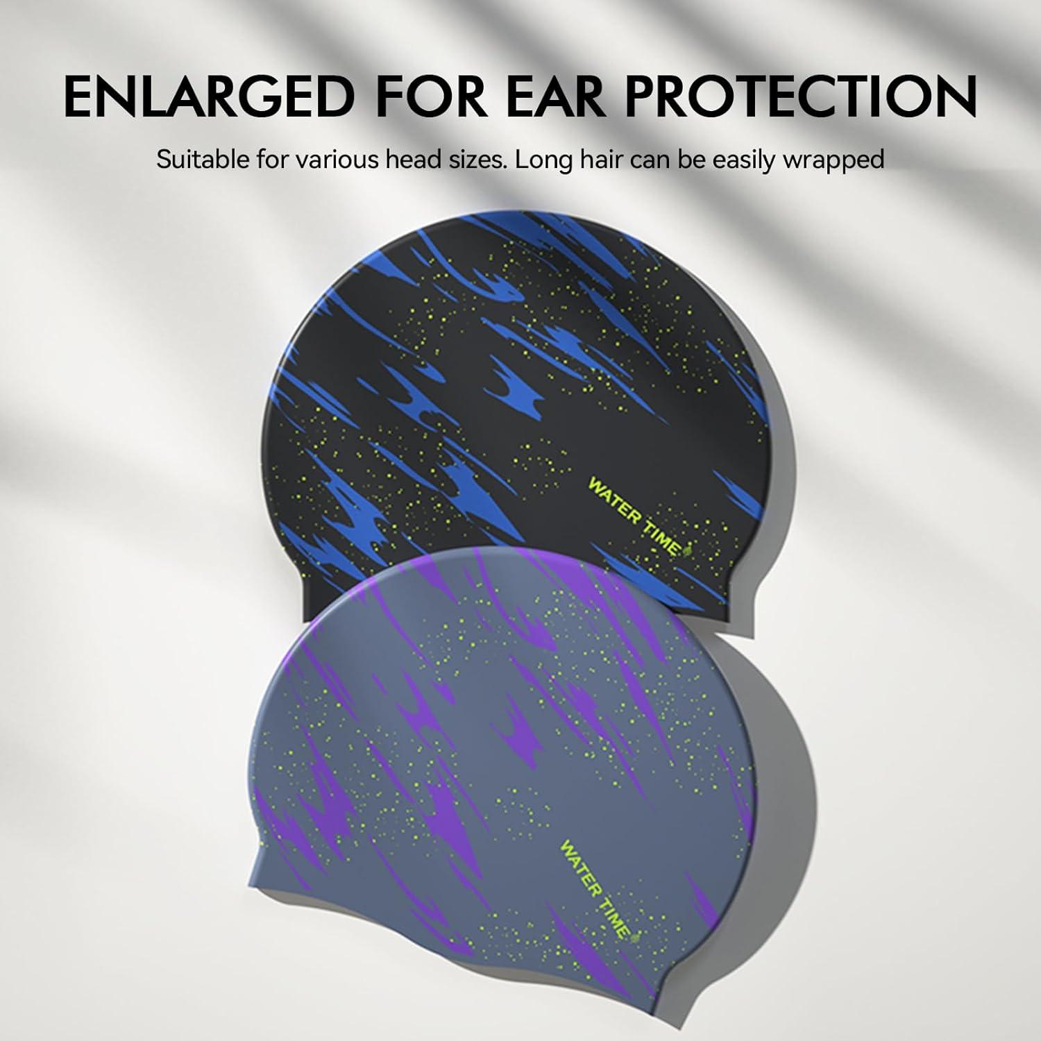 Gorro de Natación WATERTIME Silicona Azul Unisex