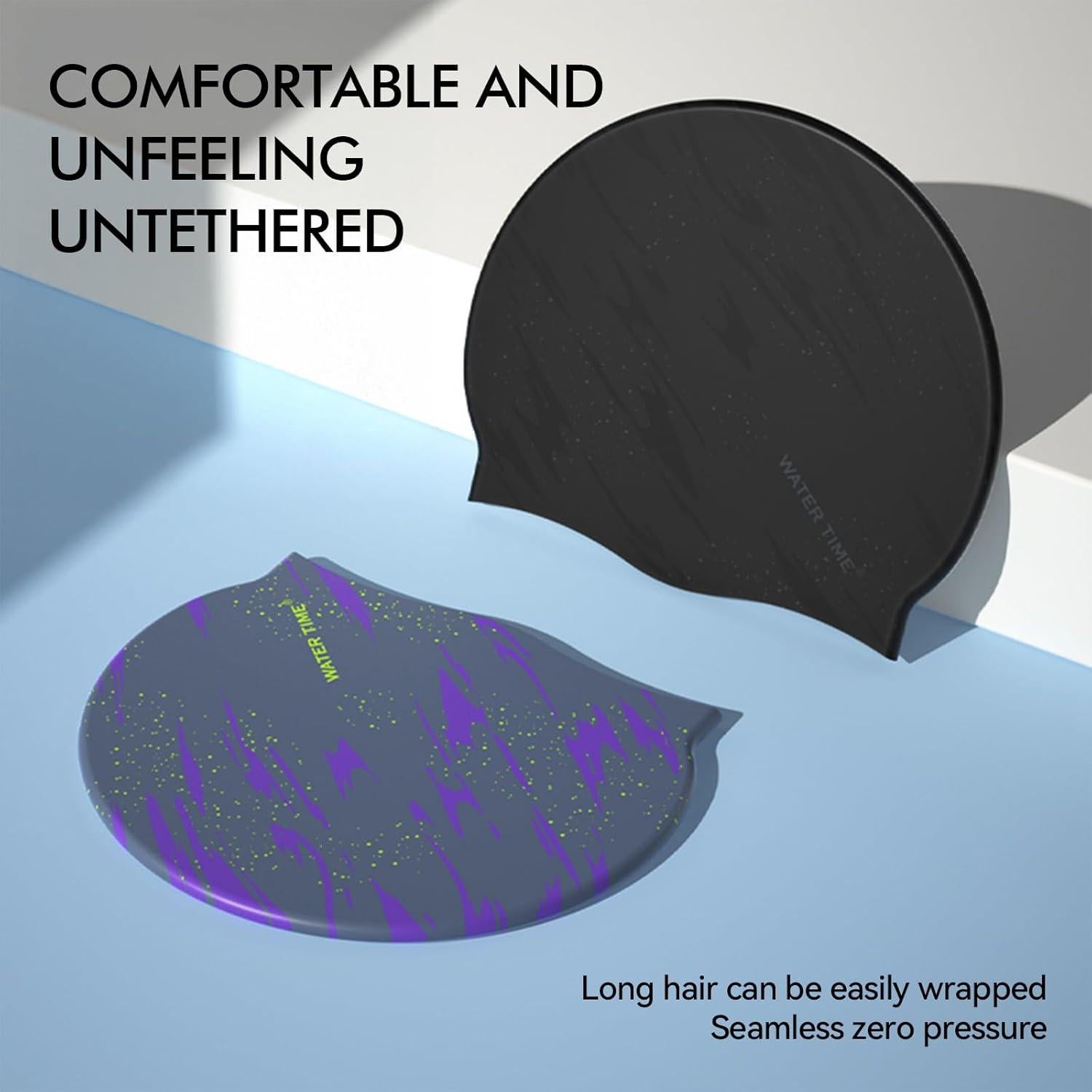 Gorro de Natación WATERTIME Silicona Azul Unisex