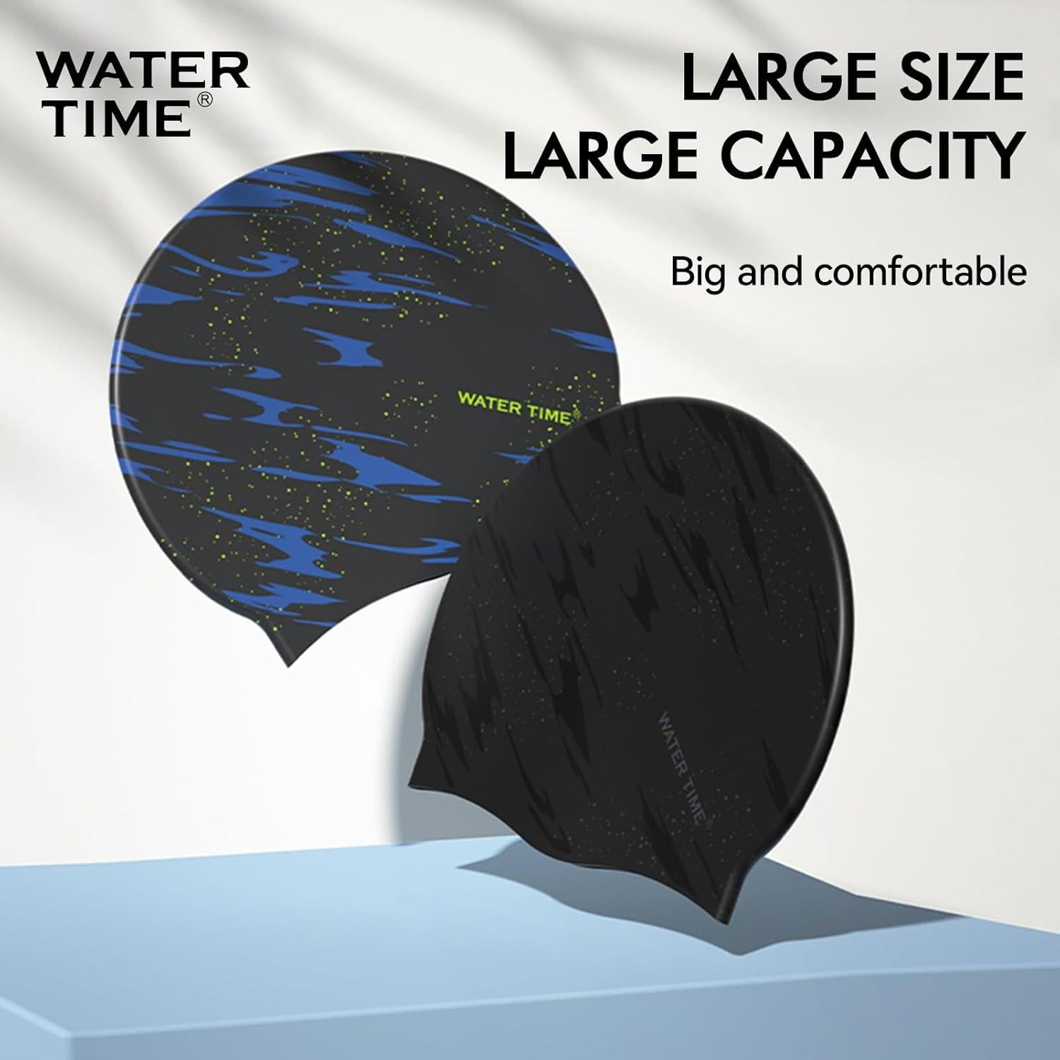 Gorro de Natación WATERTIME Silicona Azul Unisex