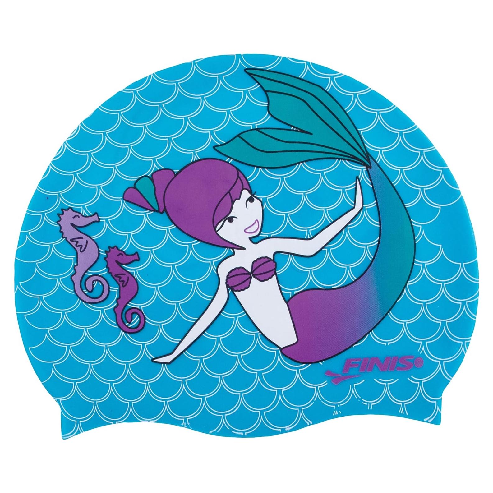 Gorro de Natación para Niños FINIS Sirena - Silicona 100% - Talla Universal