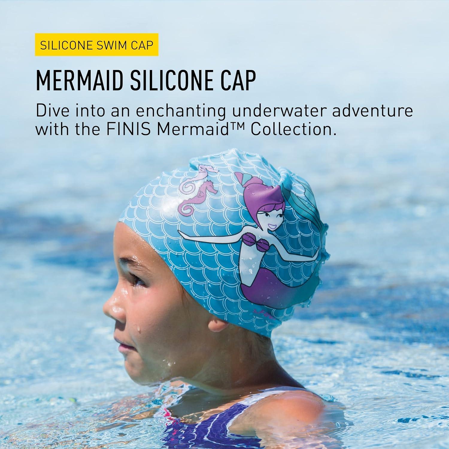 Gorro de Natación para Niños FINIS Sirena - Silicona 100% - Talla Universal