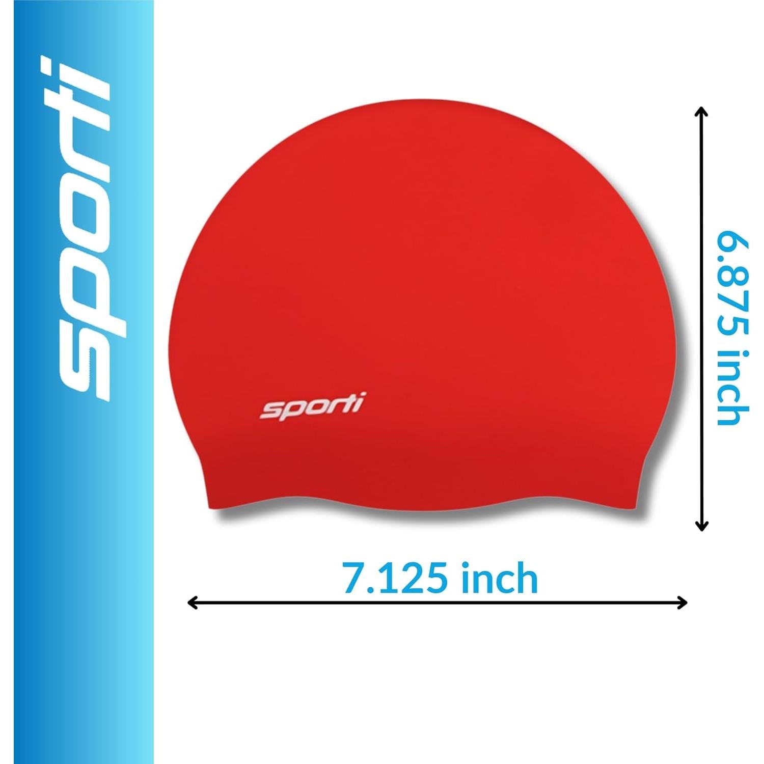 Gorro de natación Sporti de silicona para niños 17.5 cm