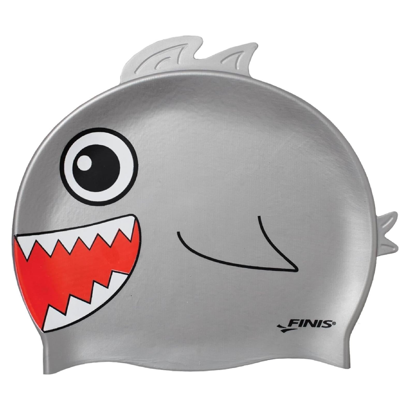 Gorra de Natación Infantil FINIS Cabeza de Tiburón Silicona