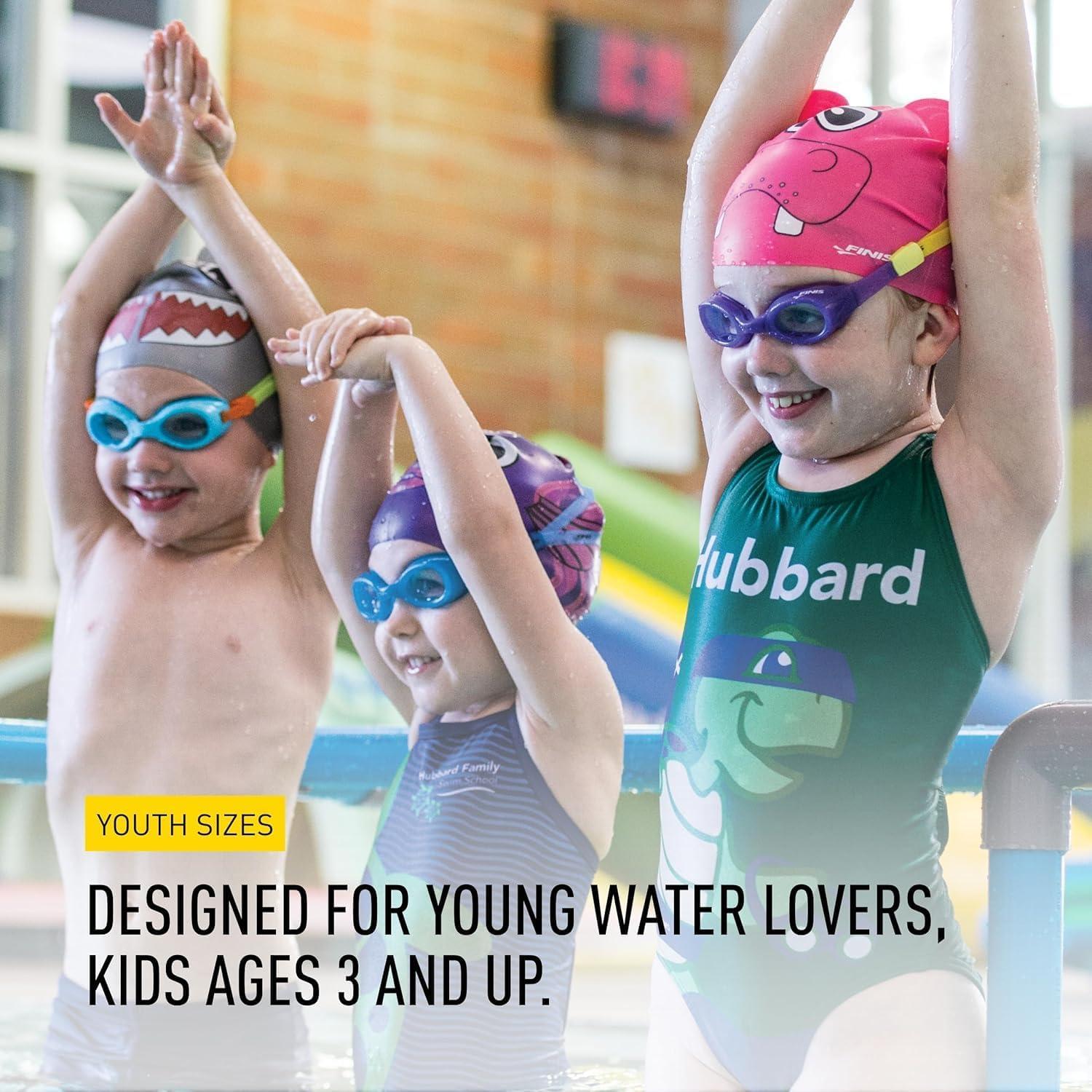 Gorra de Natación Infantil FINIS Cabeza de Tiburón Silicona