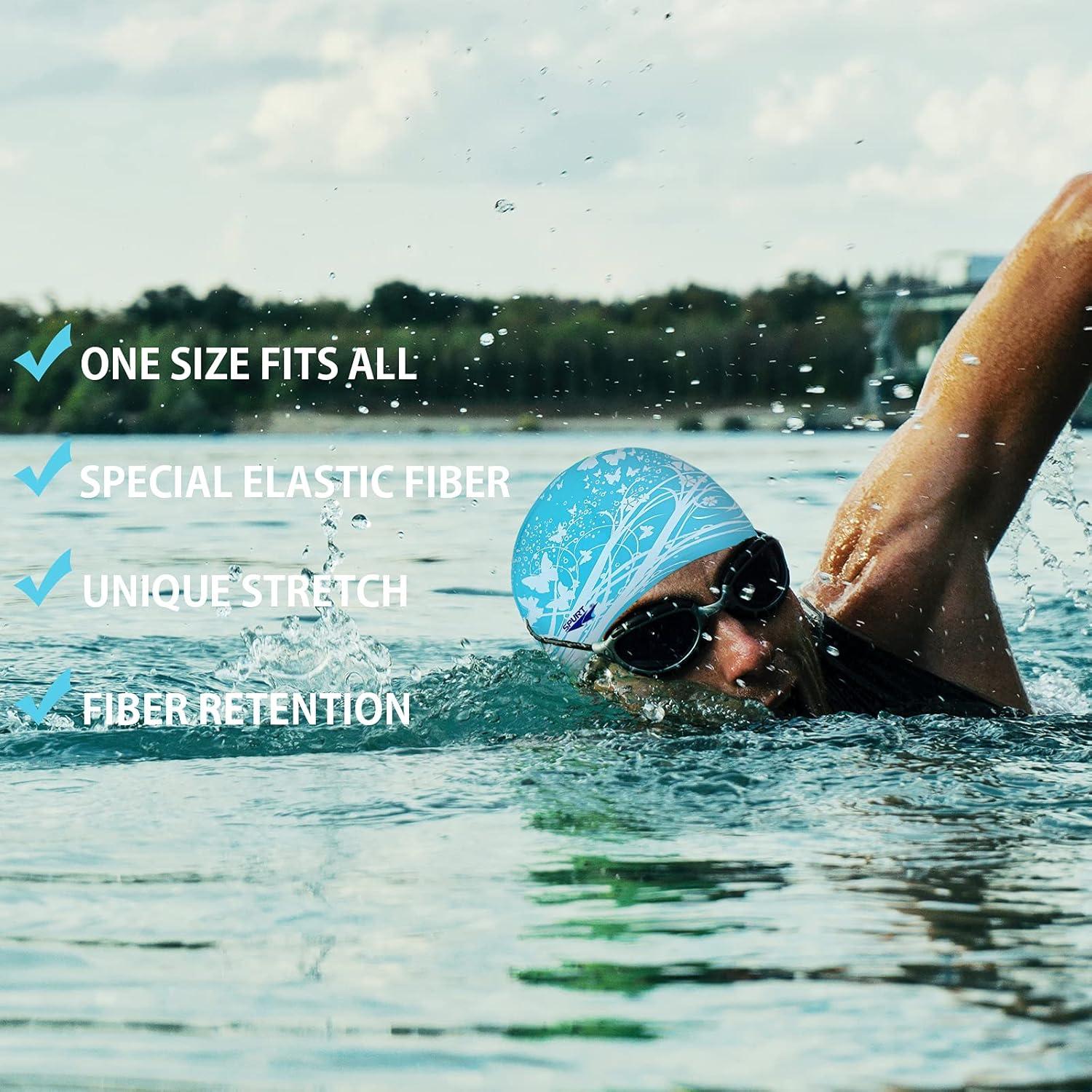 Gorro de natación Moolecole de silicona para cabello largo