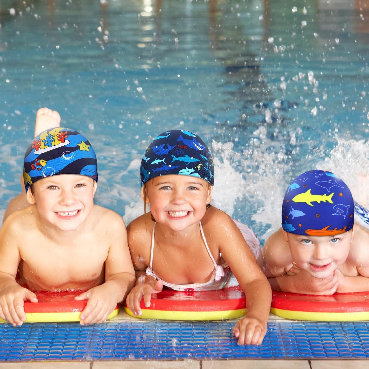 Gorras de Natación Geyoga para Niños 3 Piezas Poliester