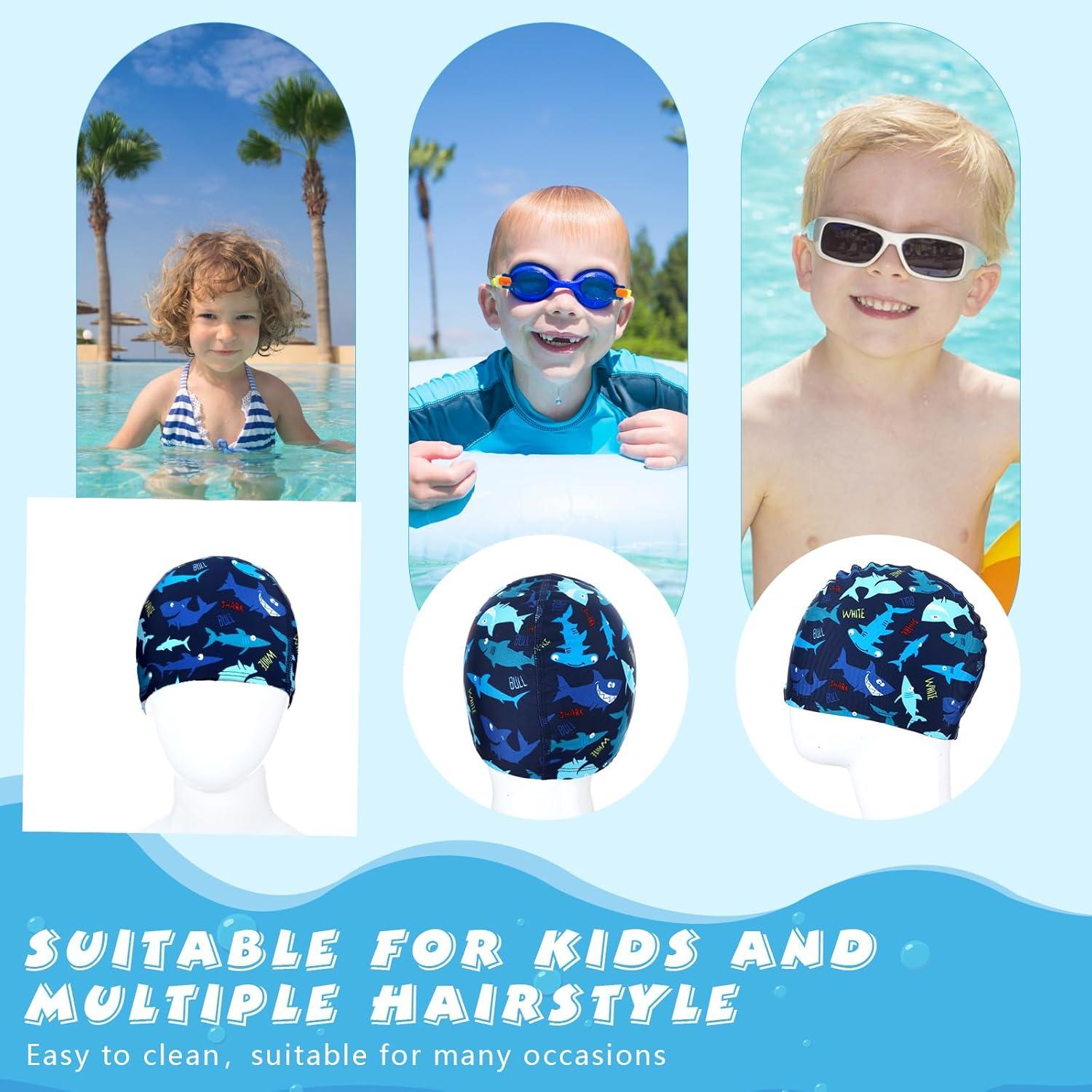 Gorras de Natación Geyoga para Niños 3 Piezas Poliester