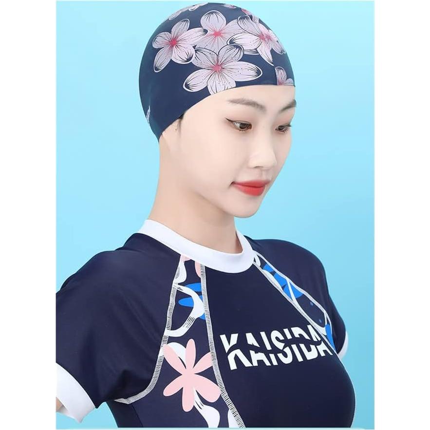 Gorro de natación KAISIDA de silicona para mujeres - Azul