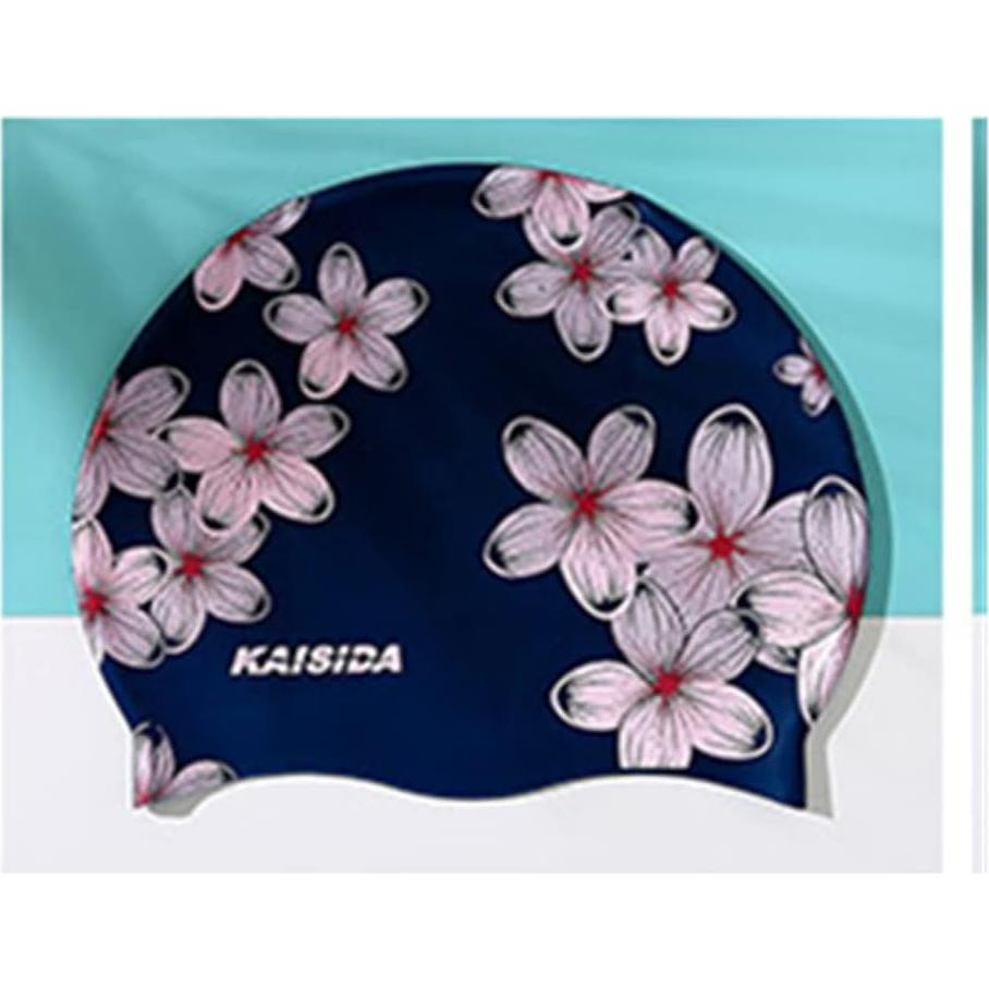Gorro de natación KAISIDA de silicona para mujeres - Azul