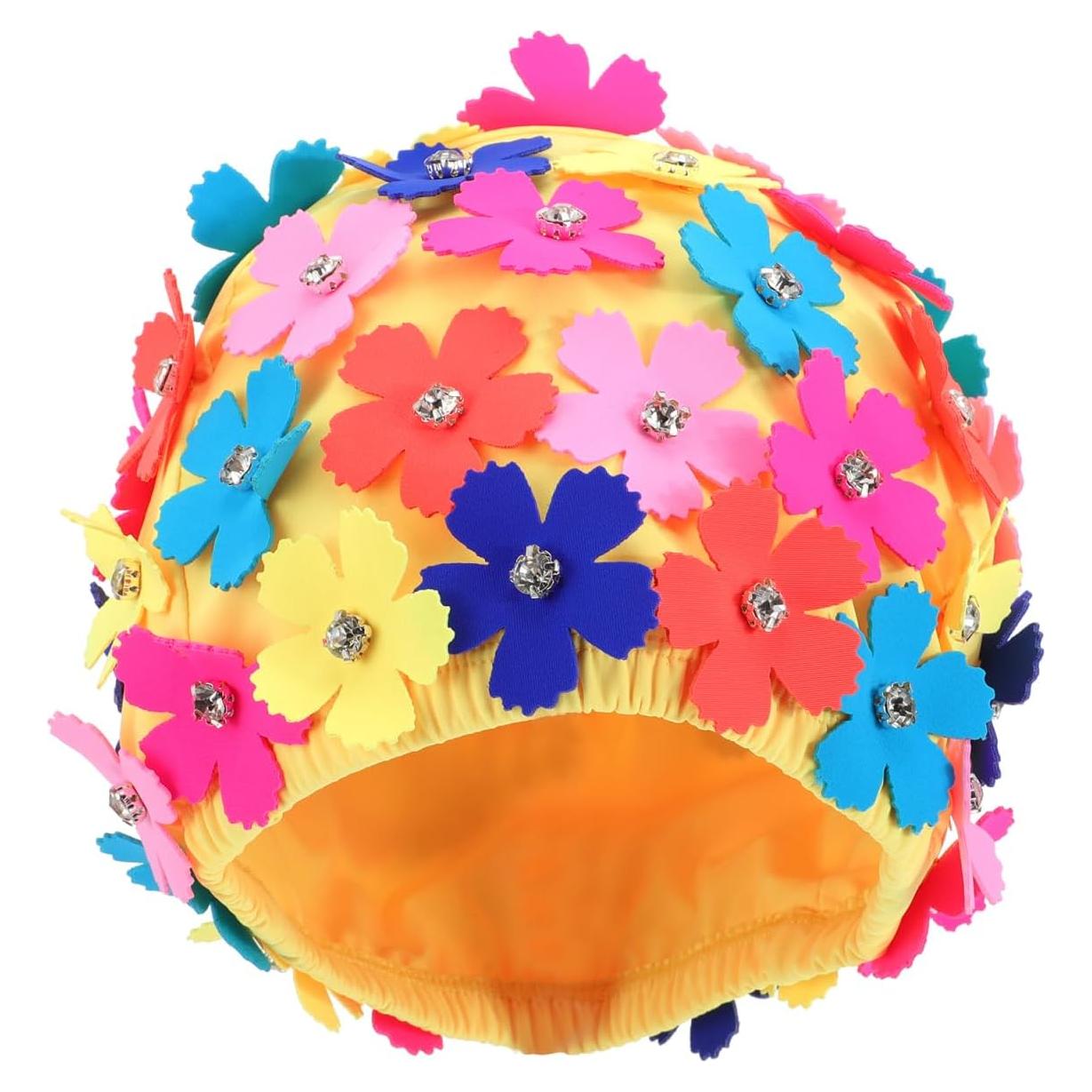 Gorro de Baño Floral Veemoon para Mujeres - Nylon Colorido