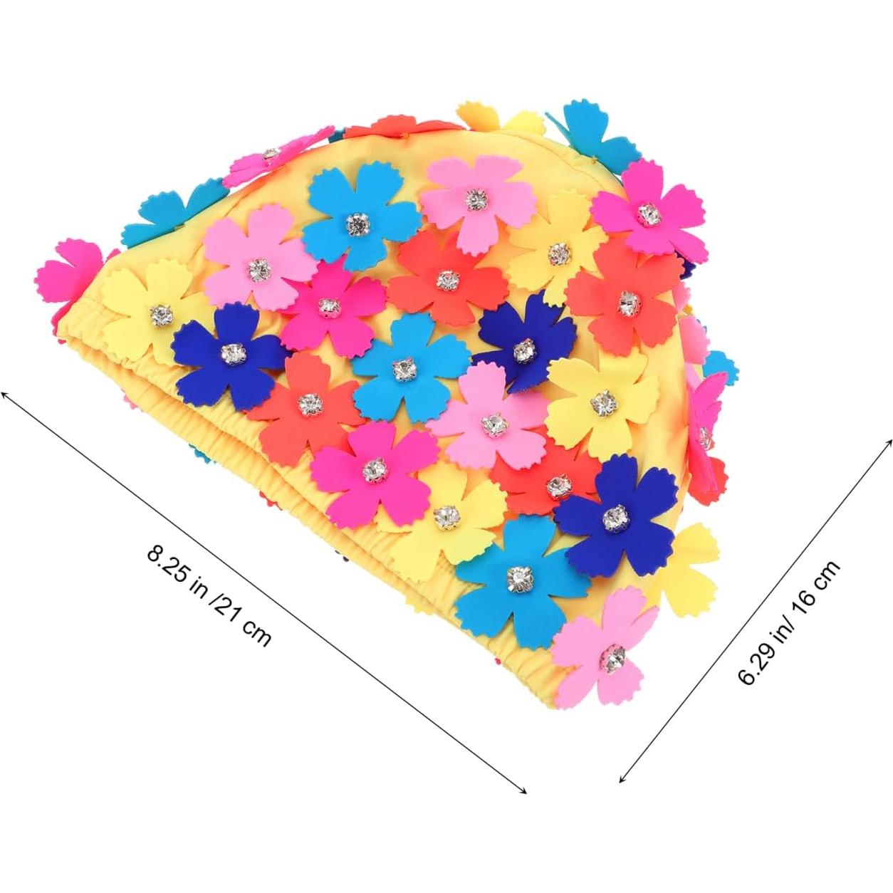 Gorro de Baño Floral Veemoon para Mujeres - Nylon Colorido