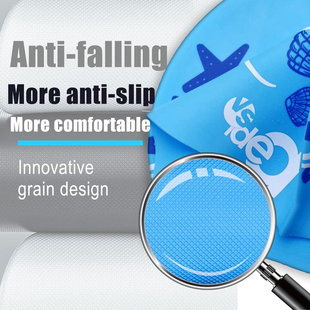 Paquete de 2 Gorras de Silicona Vsidea Unisex para Natación