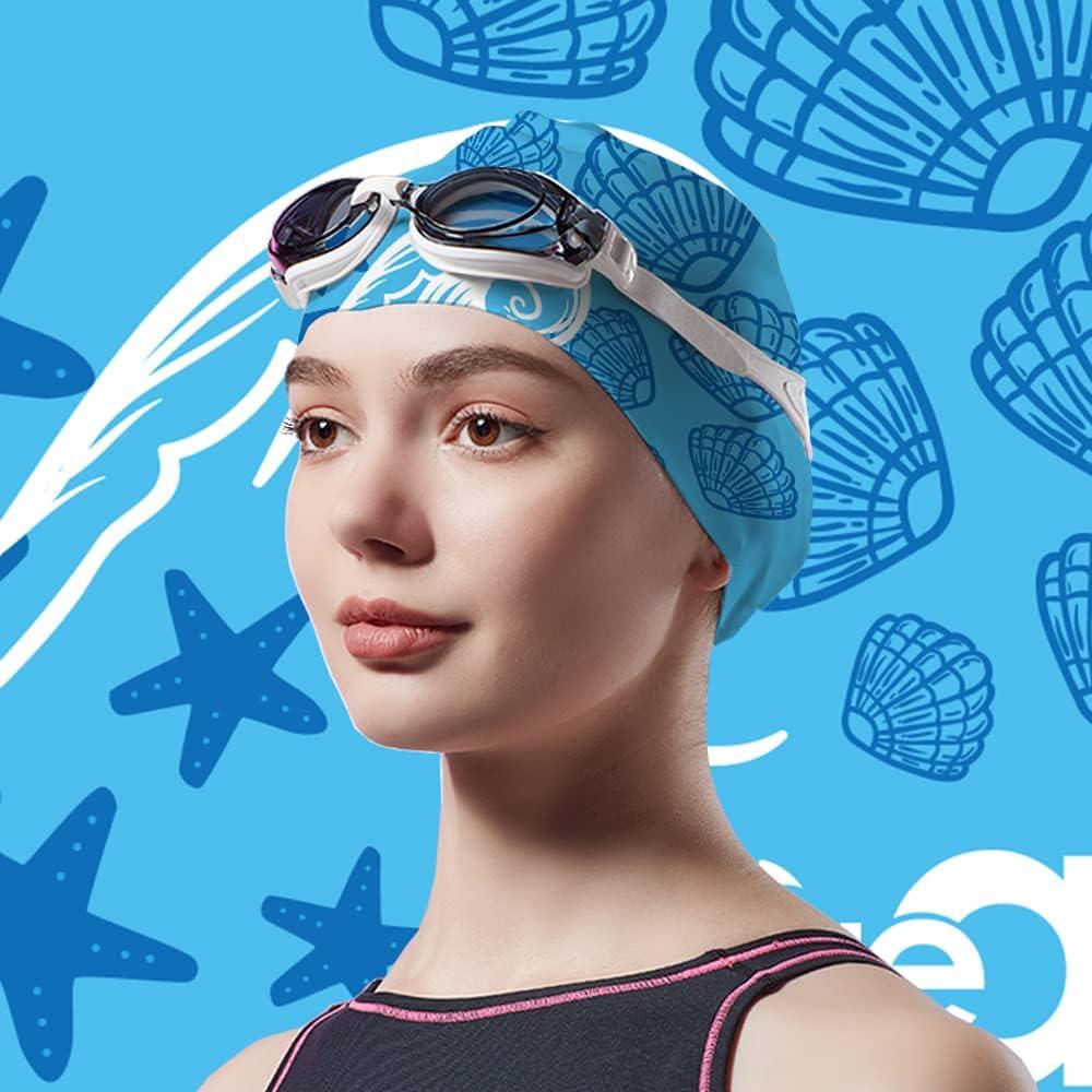 Paquete de 2 Gorras de Silicona Vsidea Unisex para Natación