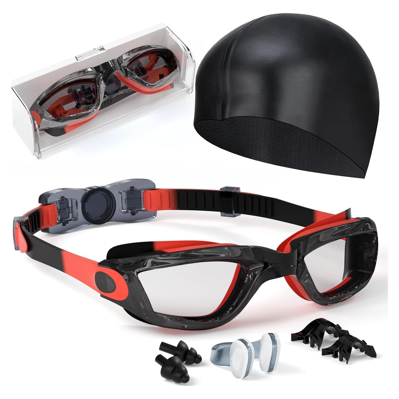 Gafas de natación Hurdilen para niños 3-14 años con gorro