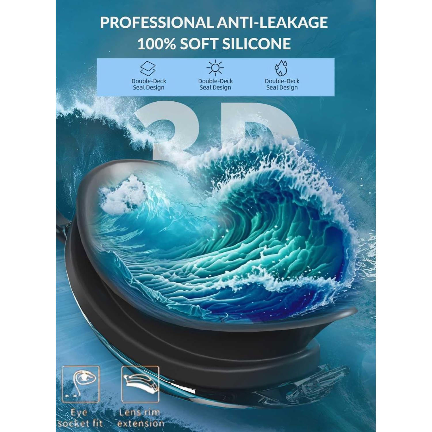 Gafas de natación AzureWings 613-4 HD Anti-Vaho UV