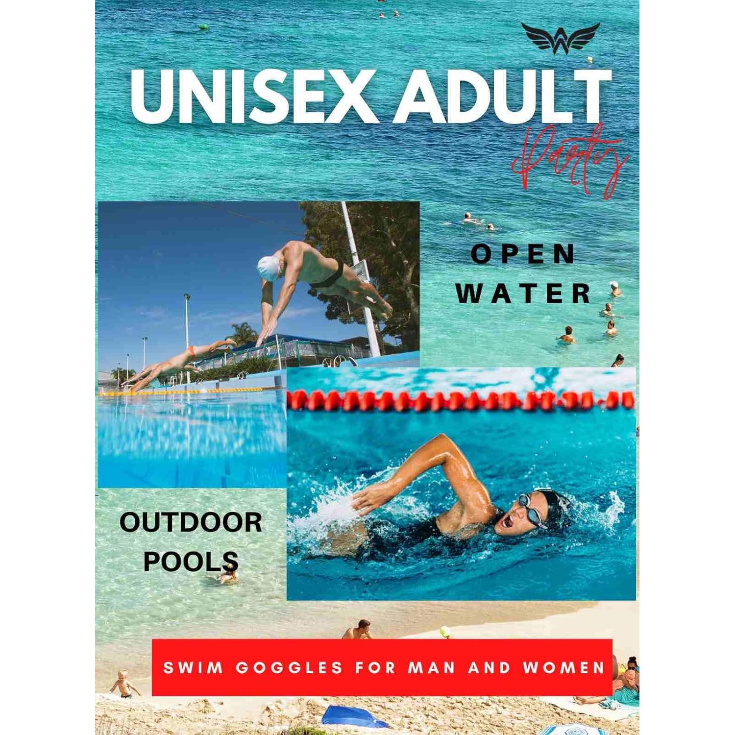 Gafas de natación AzureWings 613-4 HD Anti-Vaho UV